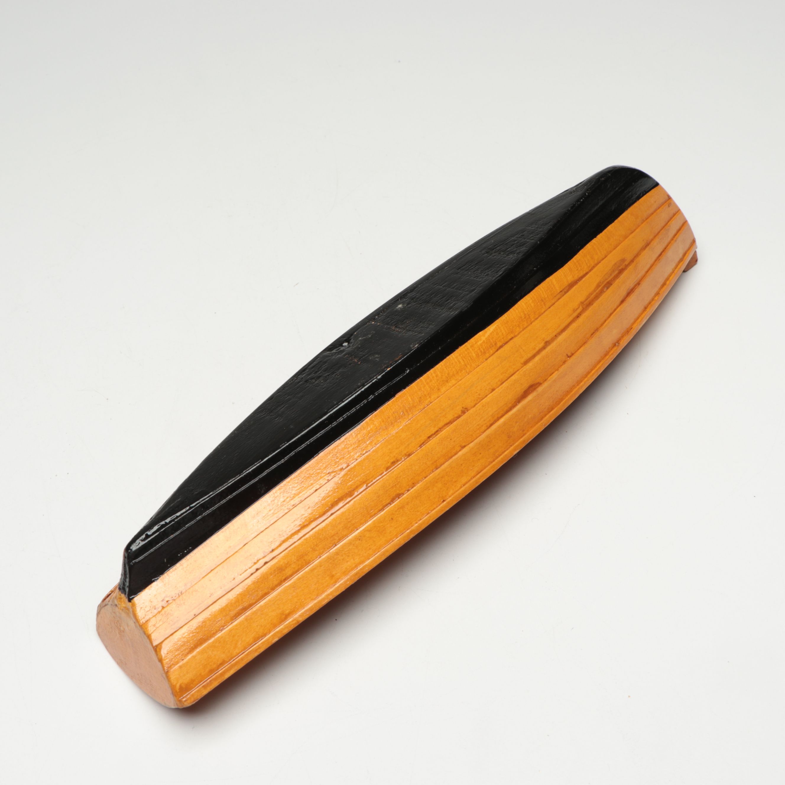Handcrafted Wooden Canoe and Rowboat Models