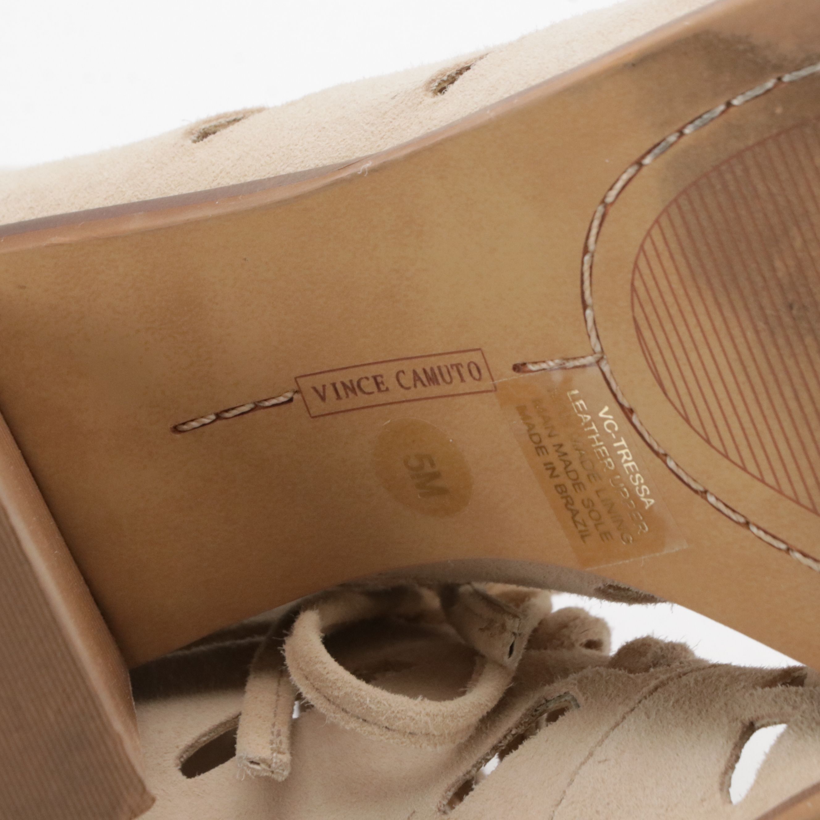 Vince Camuto Cut-Out Suede Tumbleweed Bootie Sandals & Espadrille Wedge Sandals