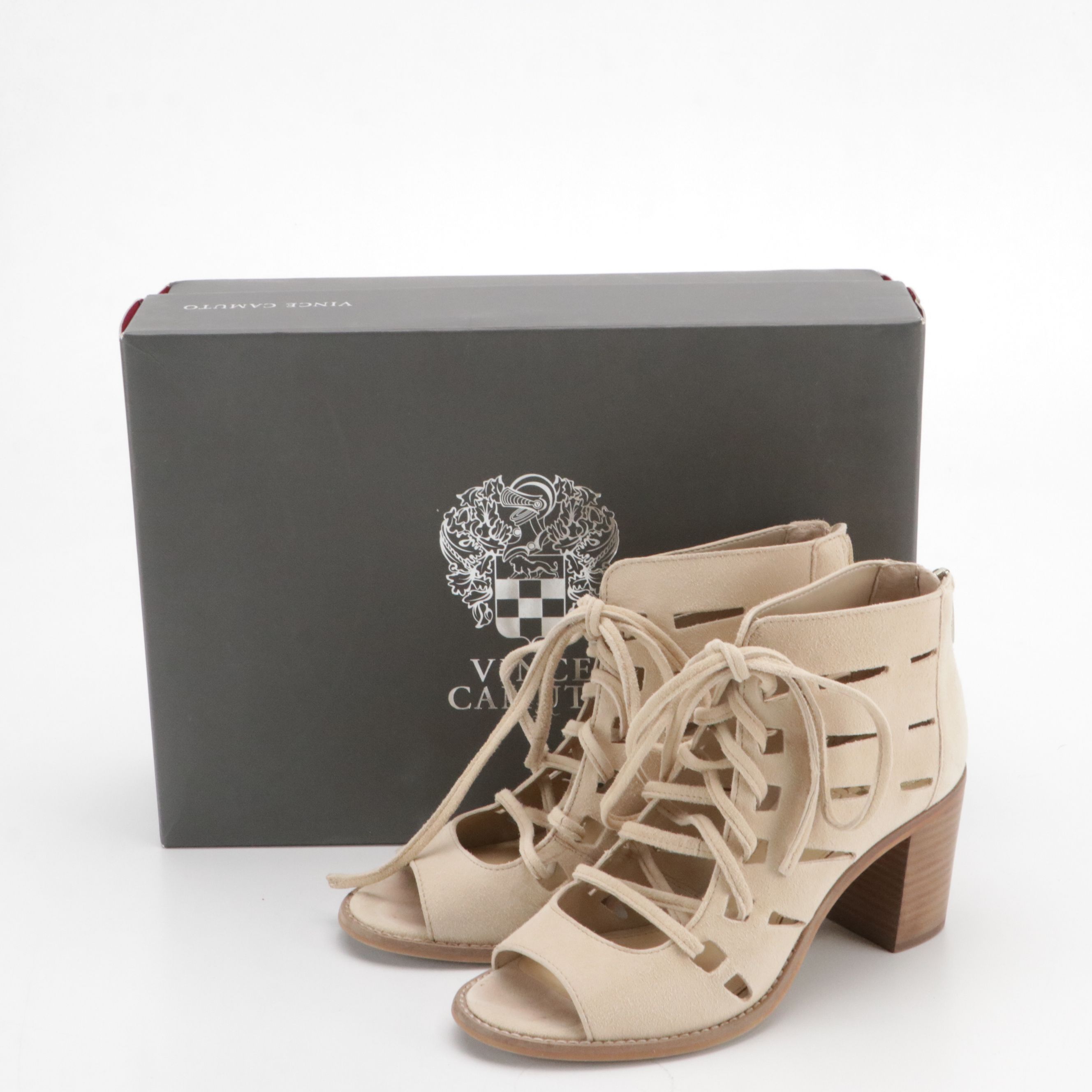 Vince Camuto Cut-Out Suede Tumbleweed Bootie Sandals & Espadrille Wedge Sandals