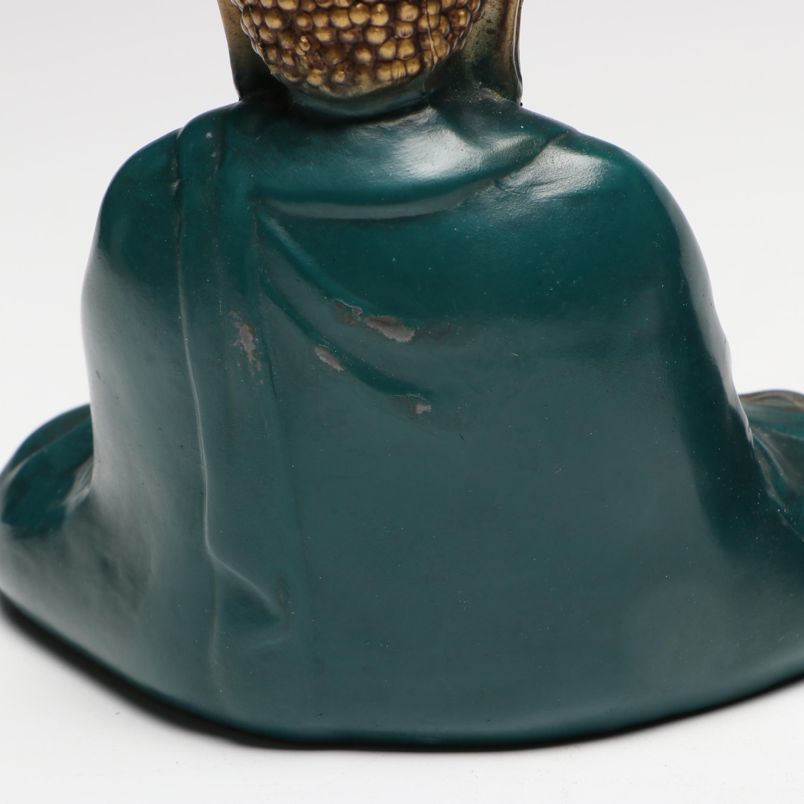 Enamel Metal Mediating Buddha Bookends