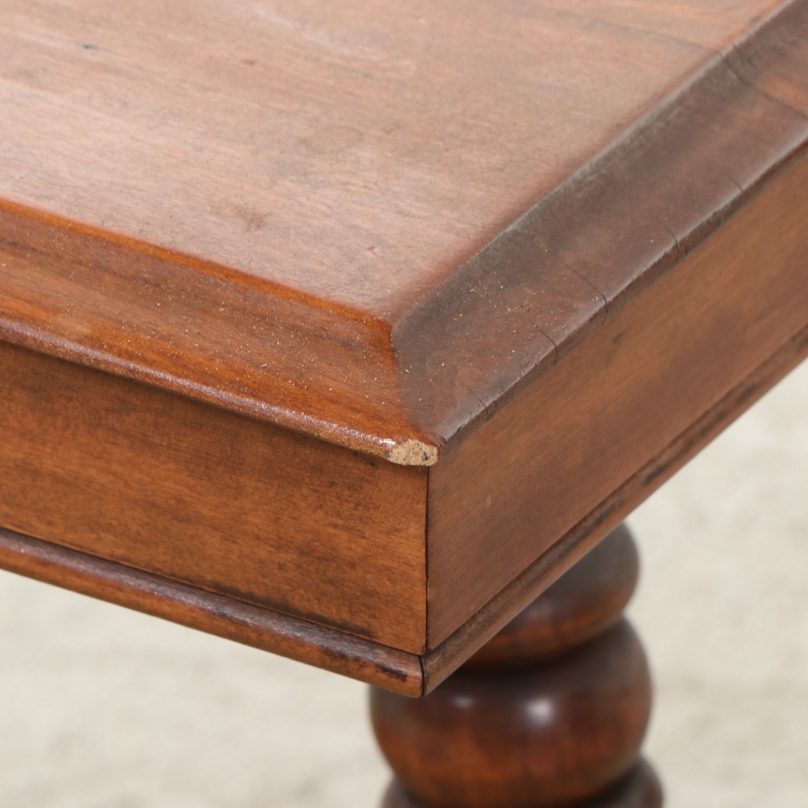 Victorian Style Oak and Mixed Wood Library Table or Writing Desk