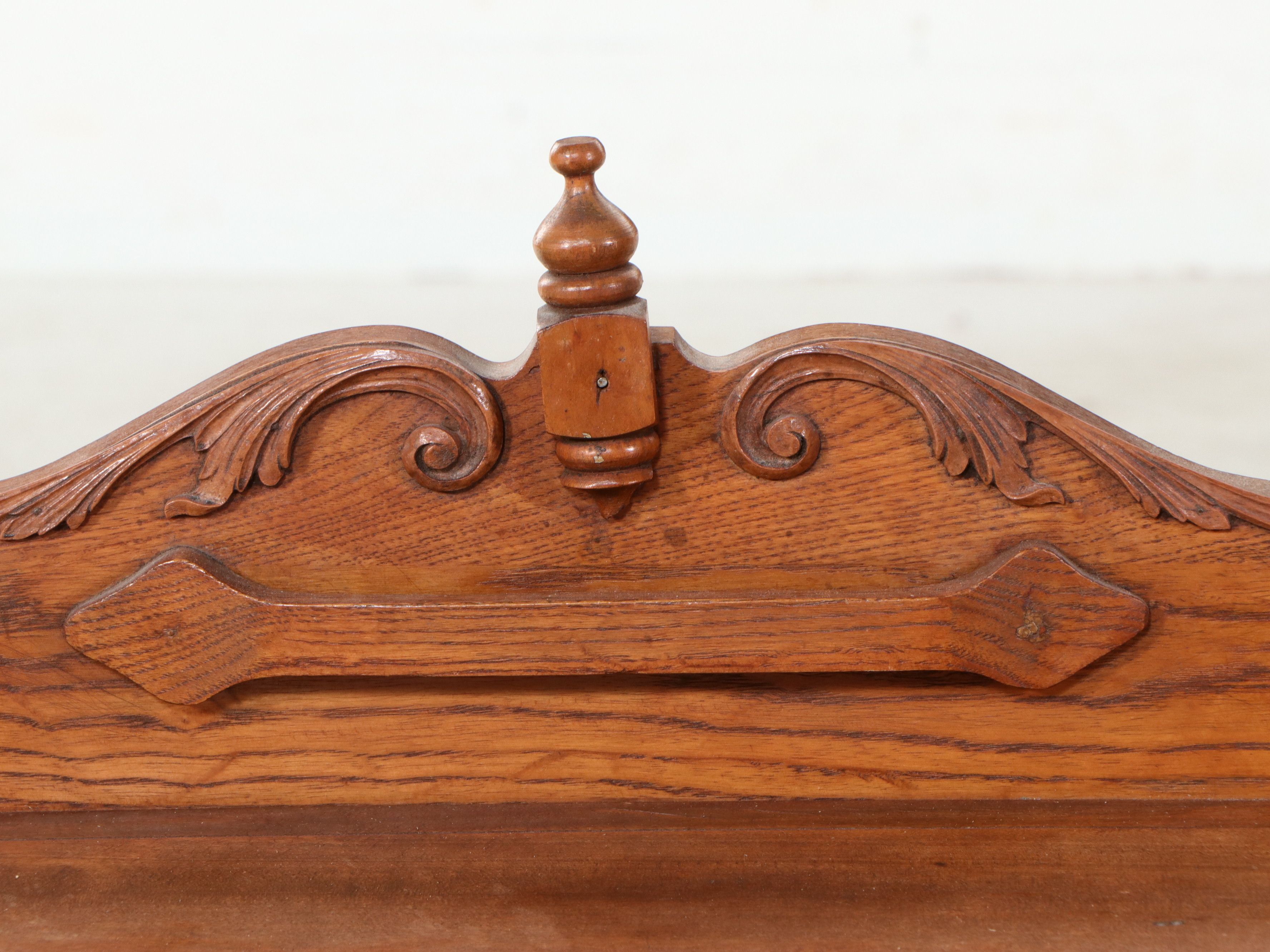Victorian Style Oak and Mixed Wood Library Table or Writing Desk