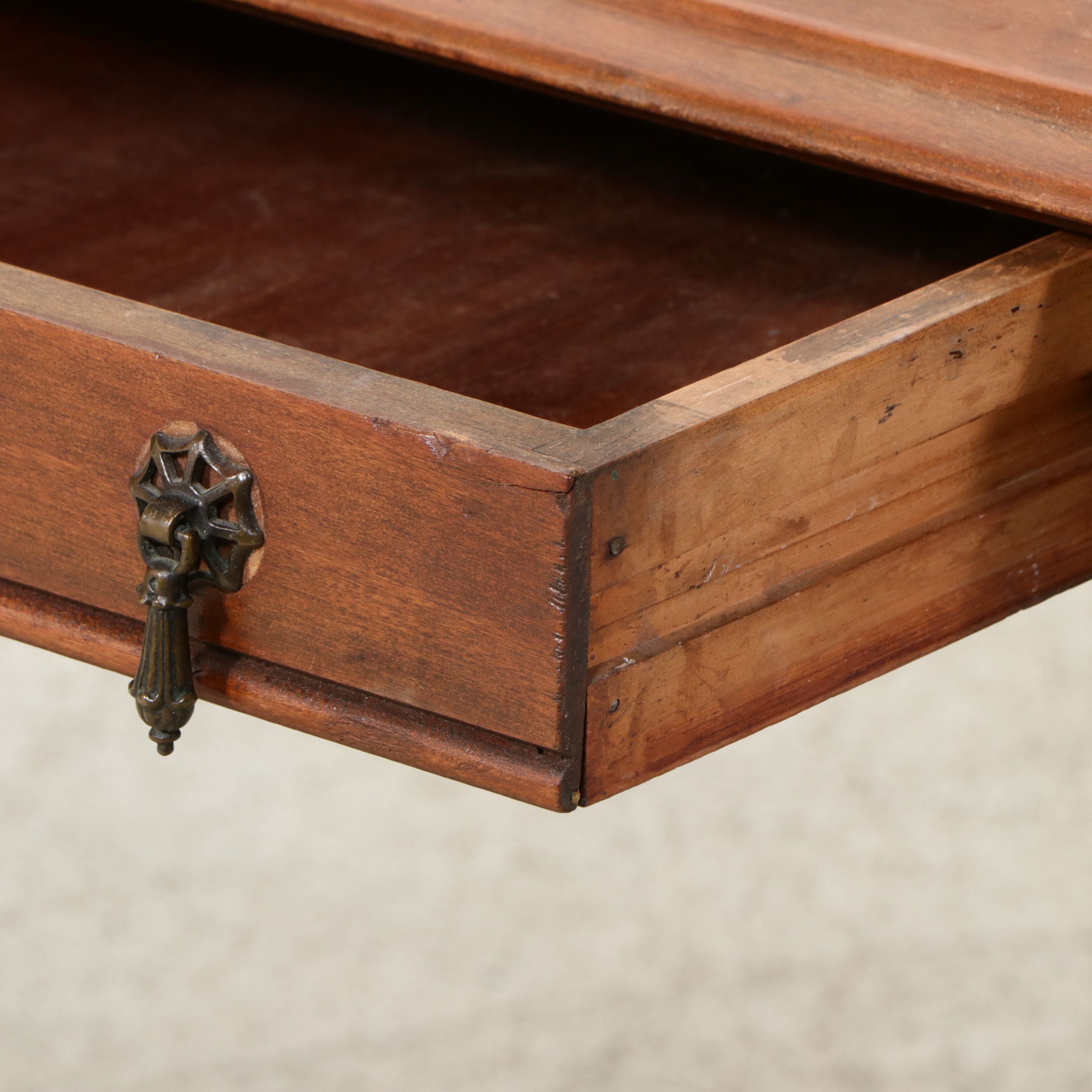 Victorian Style Oak and Mixed Wood Library Table or Writing Desk