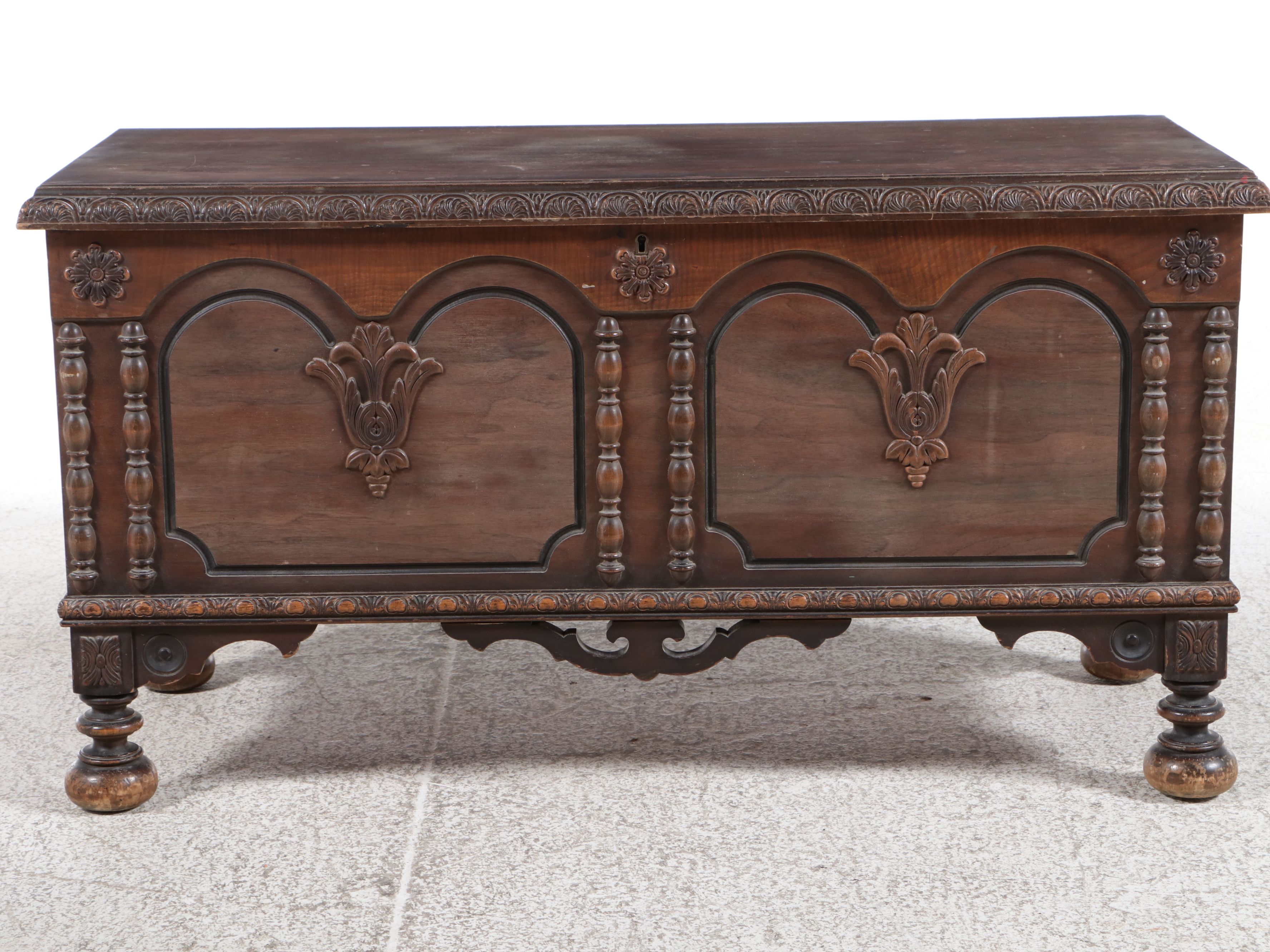 Caswell-Runyan Company Jacobean Revival Style Cedar Chest