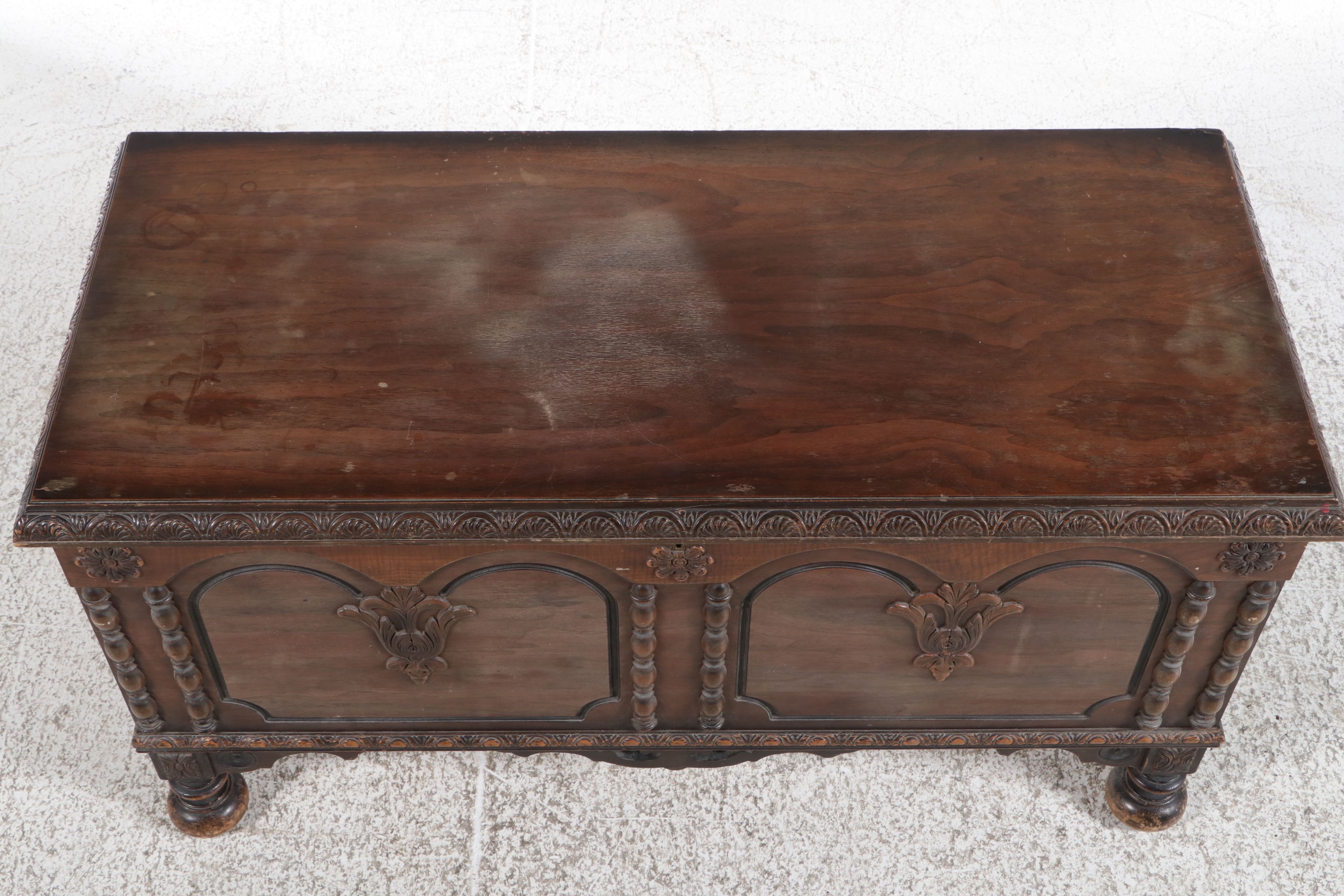 Caswell-Runyan Company Jacobean Revival Style Cedar Chest