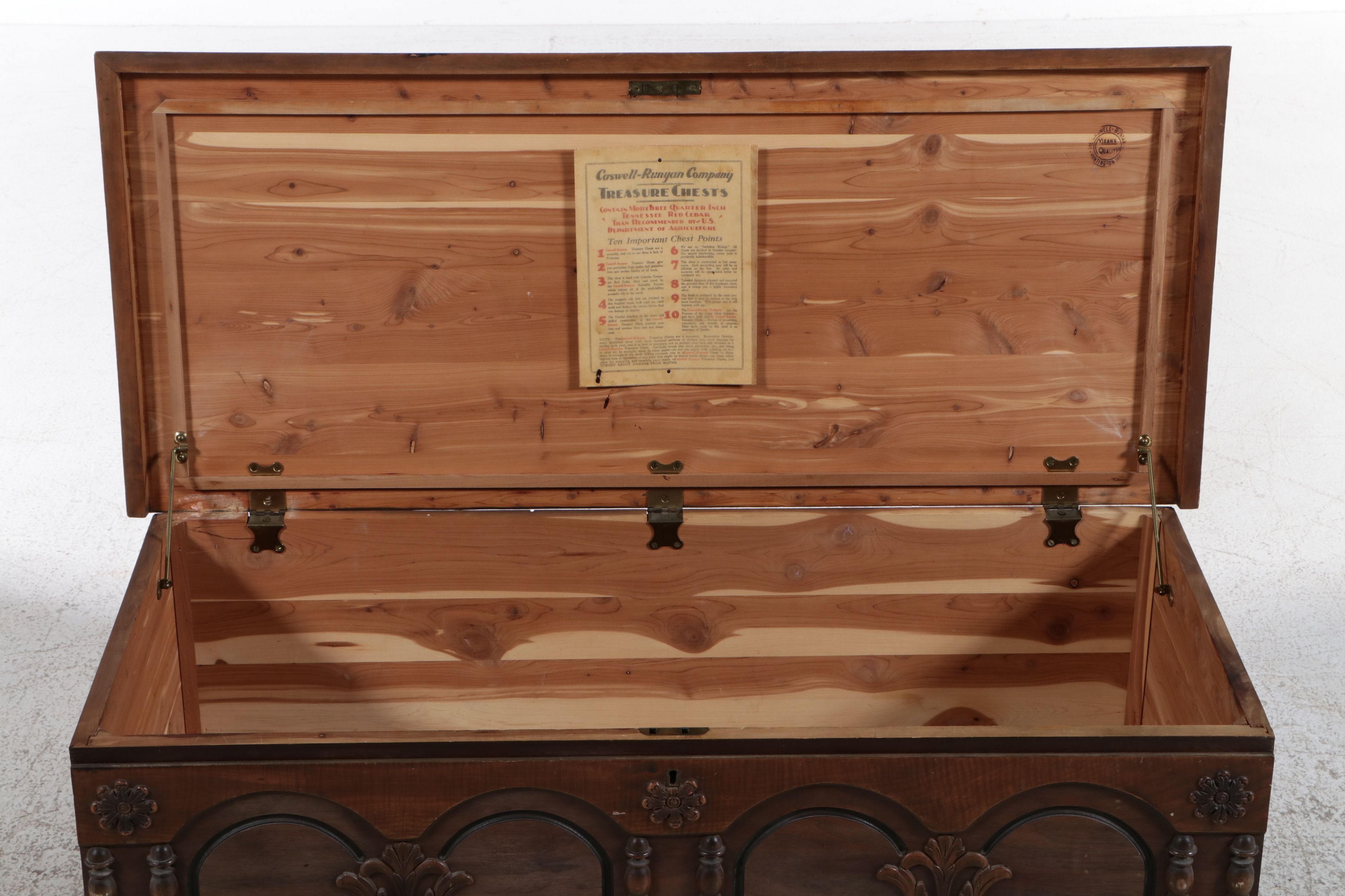 Caswell-Runyan Company Jacobean Revival Style Cedar Chest