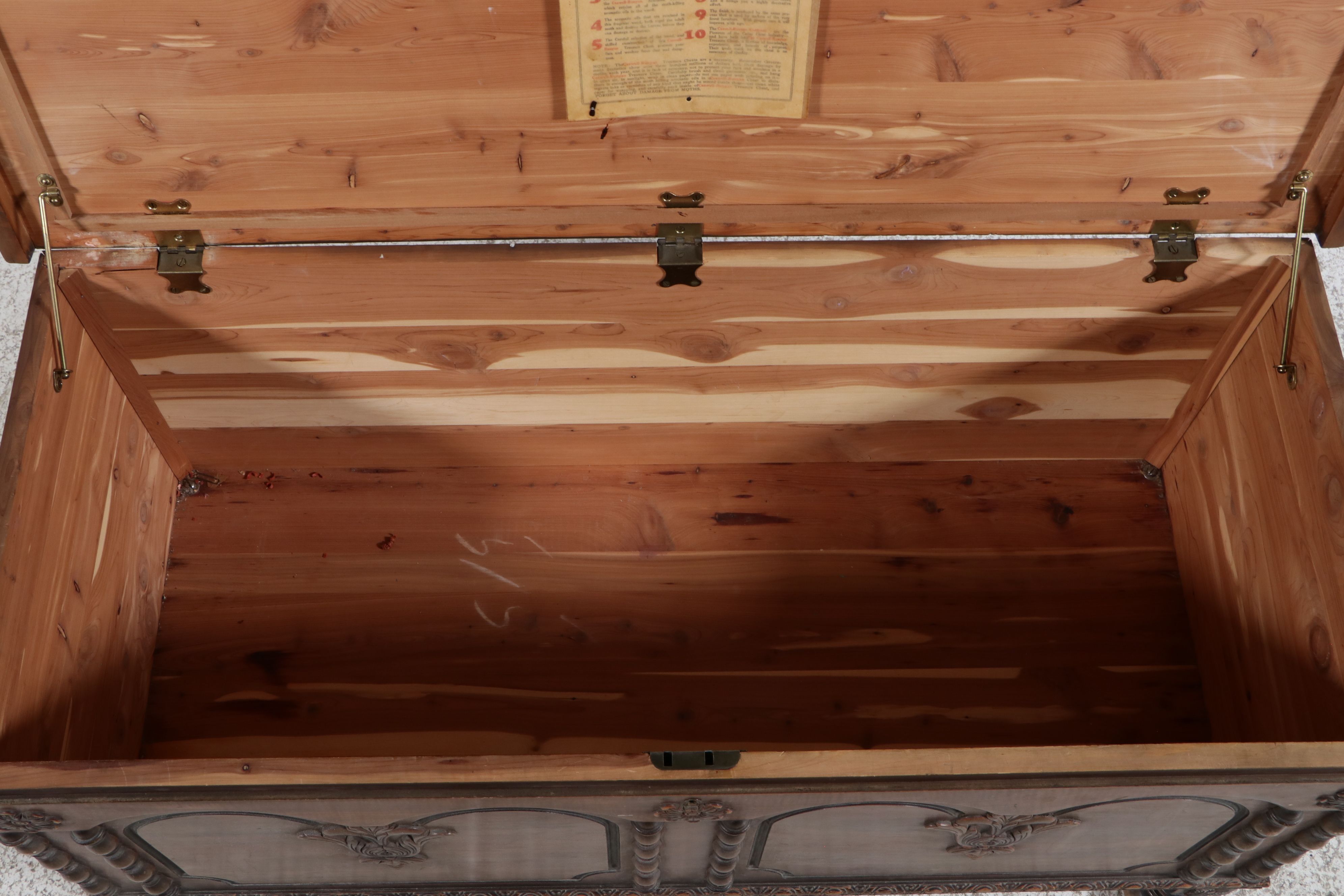 Caswell-Runyan Company Jacobean Revival Style Cedar Chest