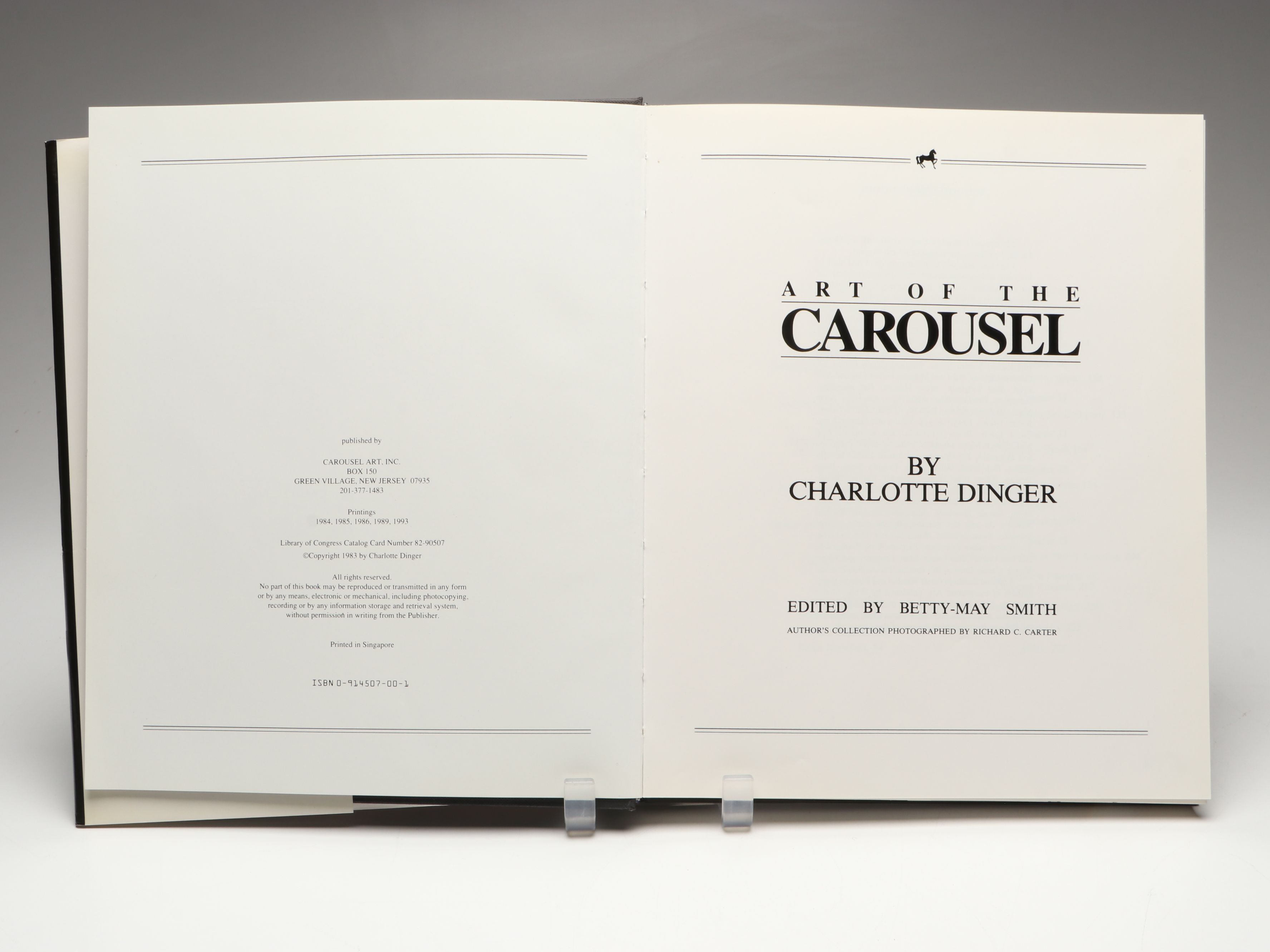 "Art of the Carousel" by Charlotte Dinger with Other Art and Tennis Books