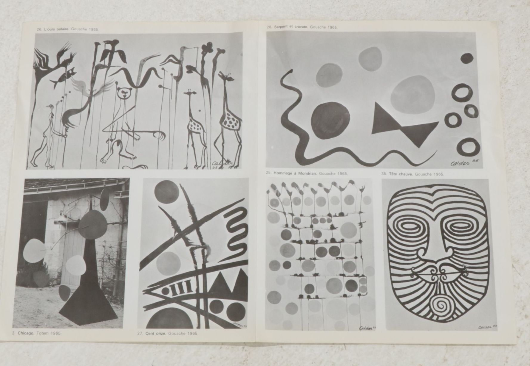 Alexander Calder Double-Page Color Lithograph for "Derrière le Miroir", 1966