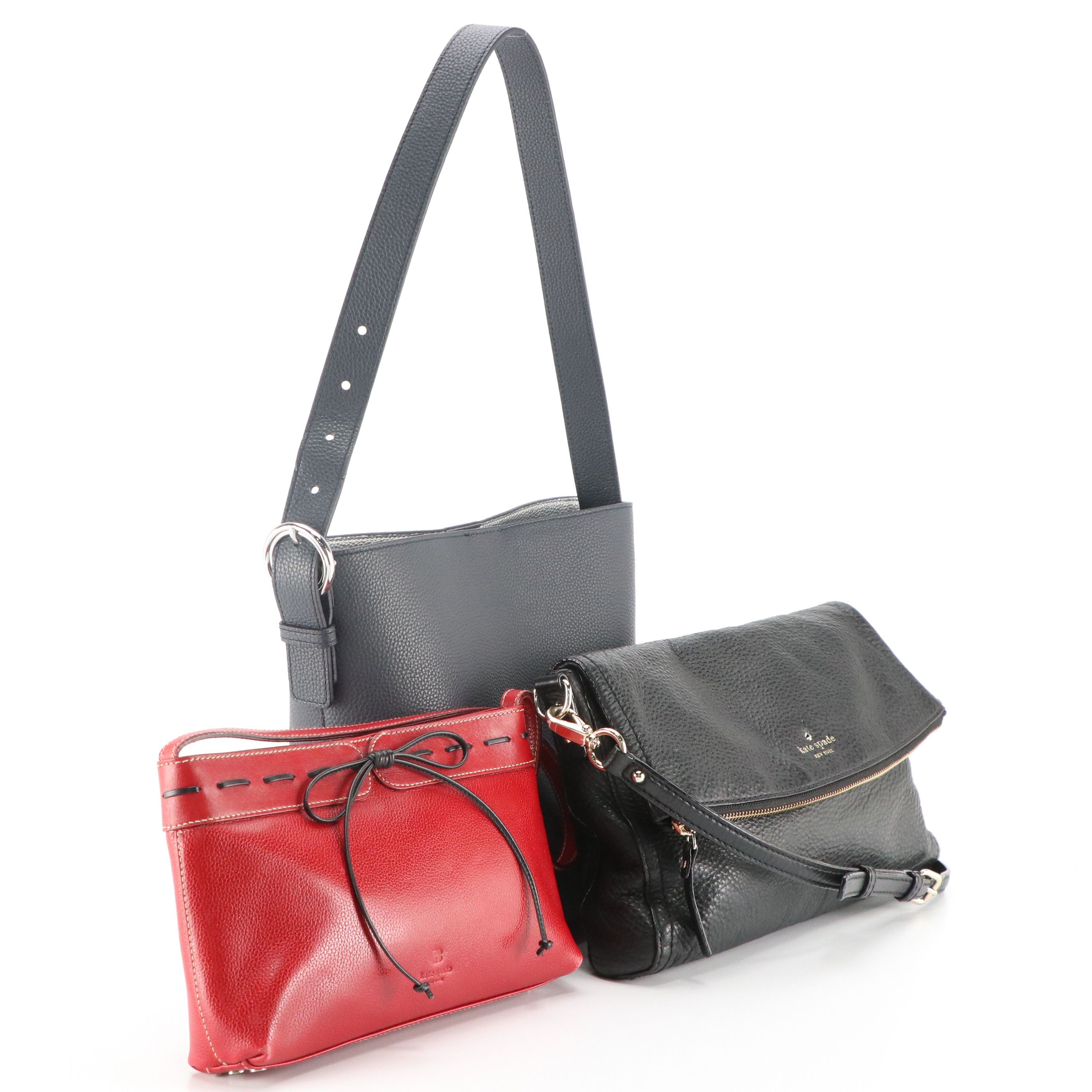 Kate Spade Carson and Italian Leather Bags with Talbots Leather Bucket Bag