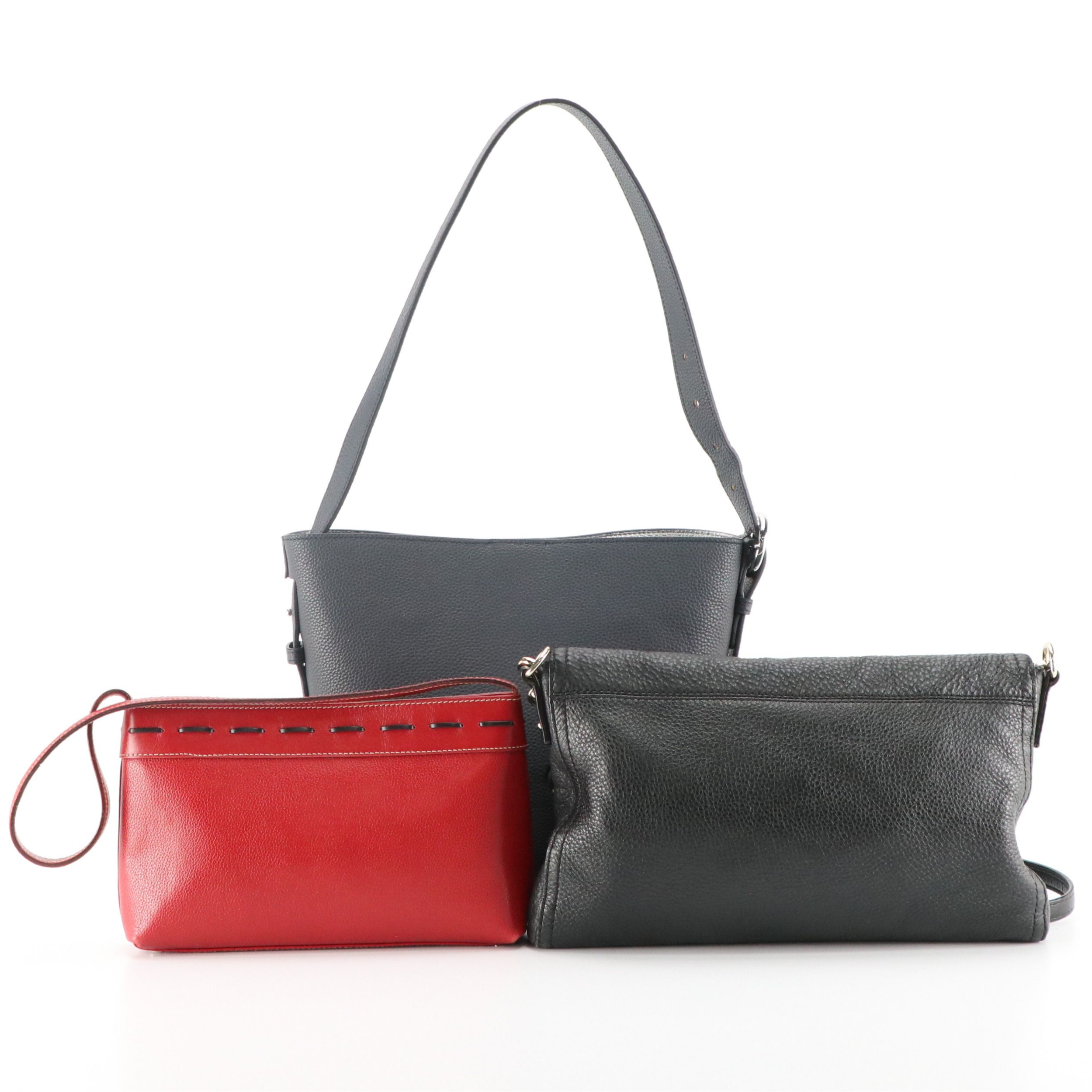 Kate Spade Carson and Italian Leather Bags with Talbots Leather Bucket Bag