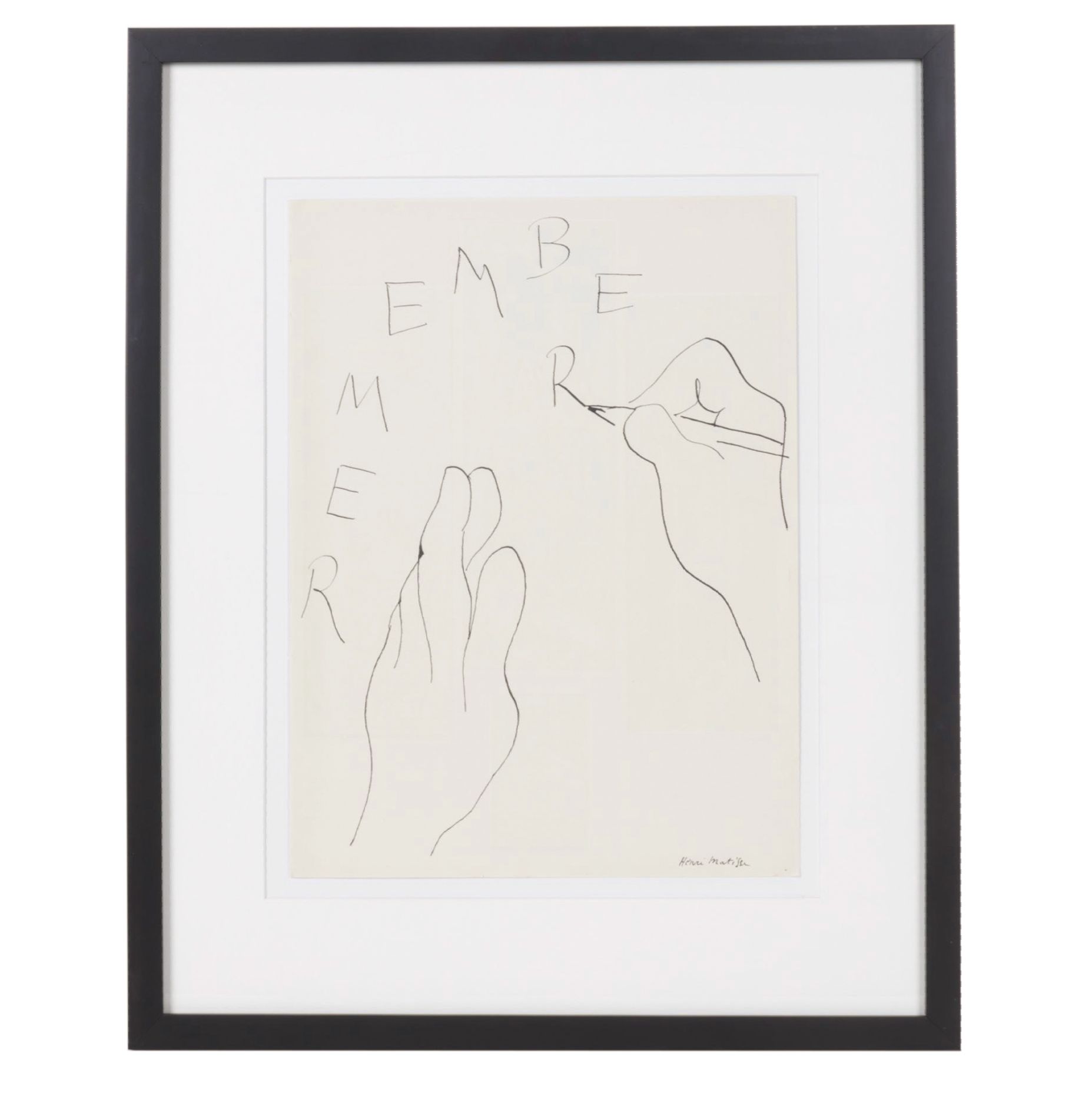 Henri Matisse Lithograph "Remember" for "VERVE" No. 4, 1938