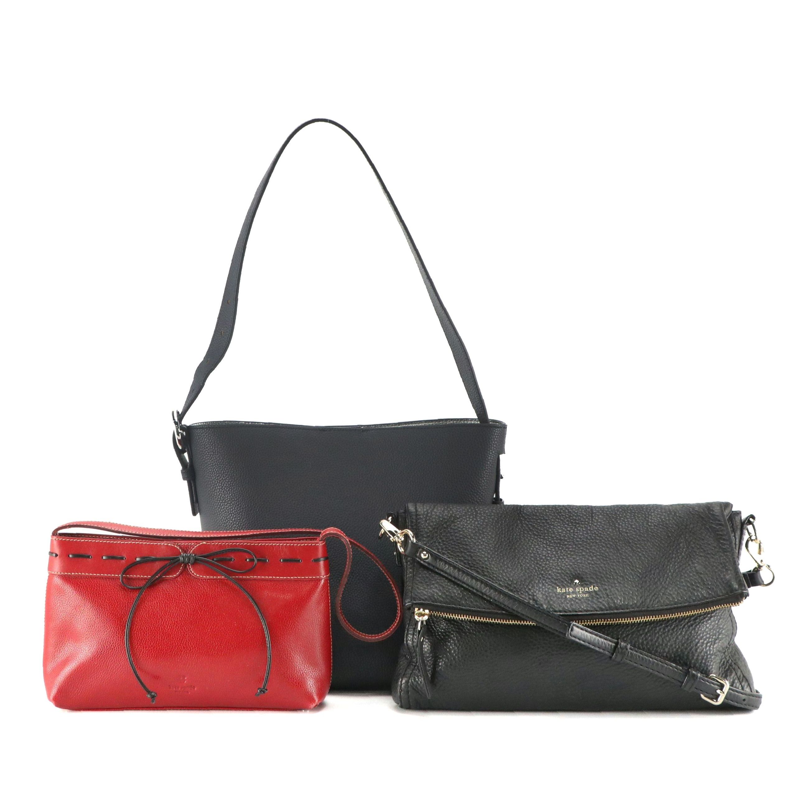 Kate Spade Carson and Italian Leather Bags with Talbots Leather Bucket Bag