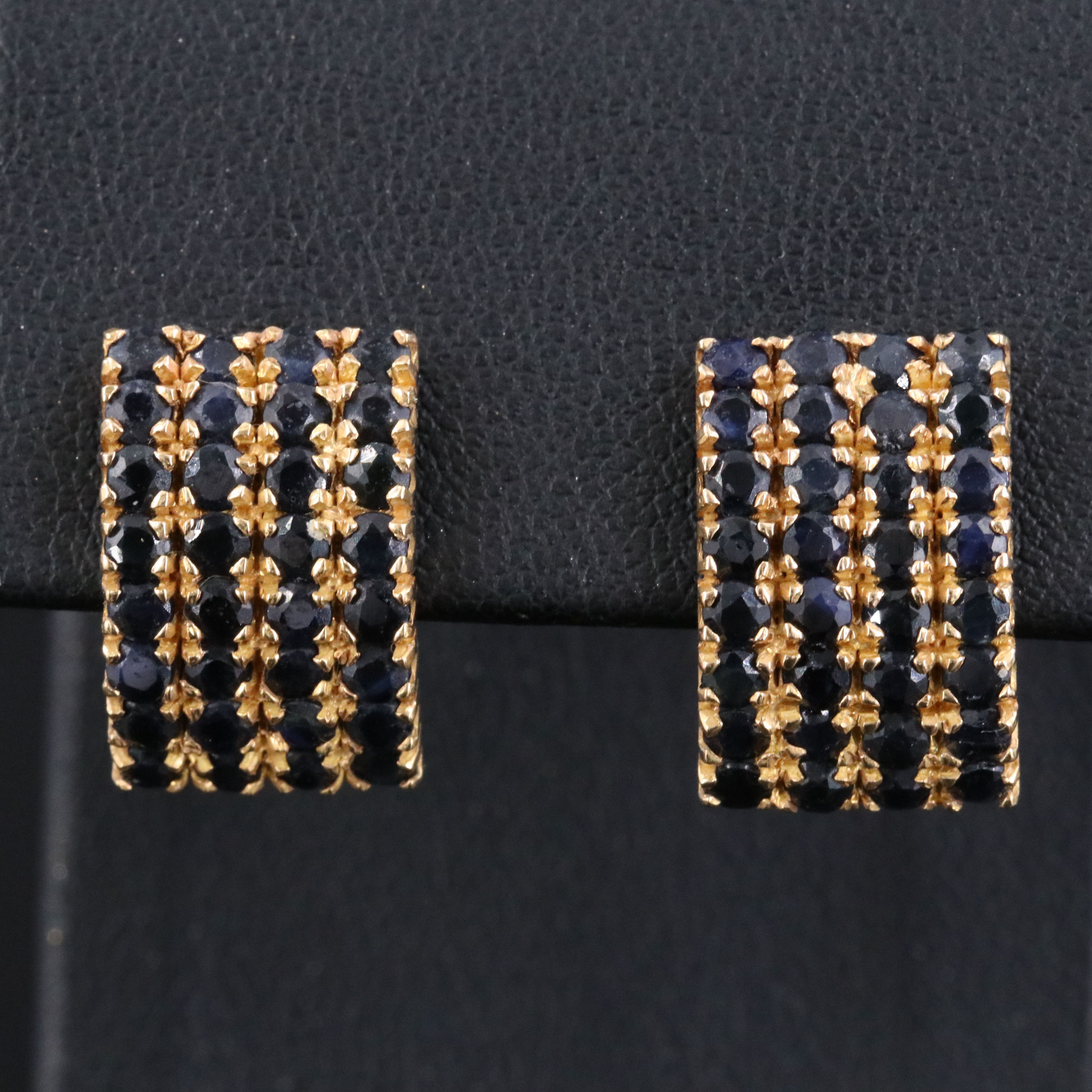 18K Sapphire Y Necklace and Earrings