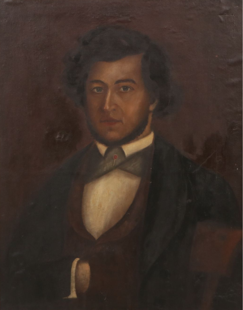 Theo Wilder Portrait Oil Painting of a Man, 1844