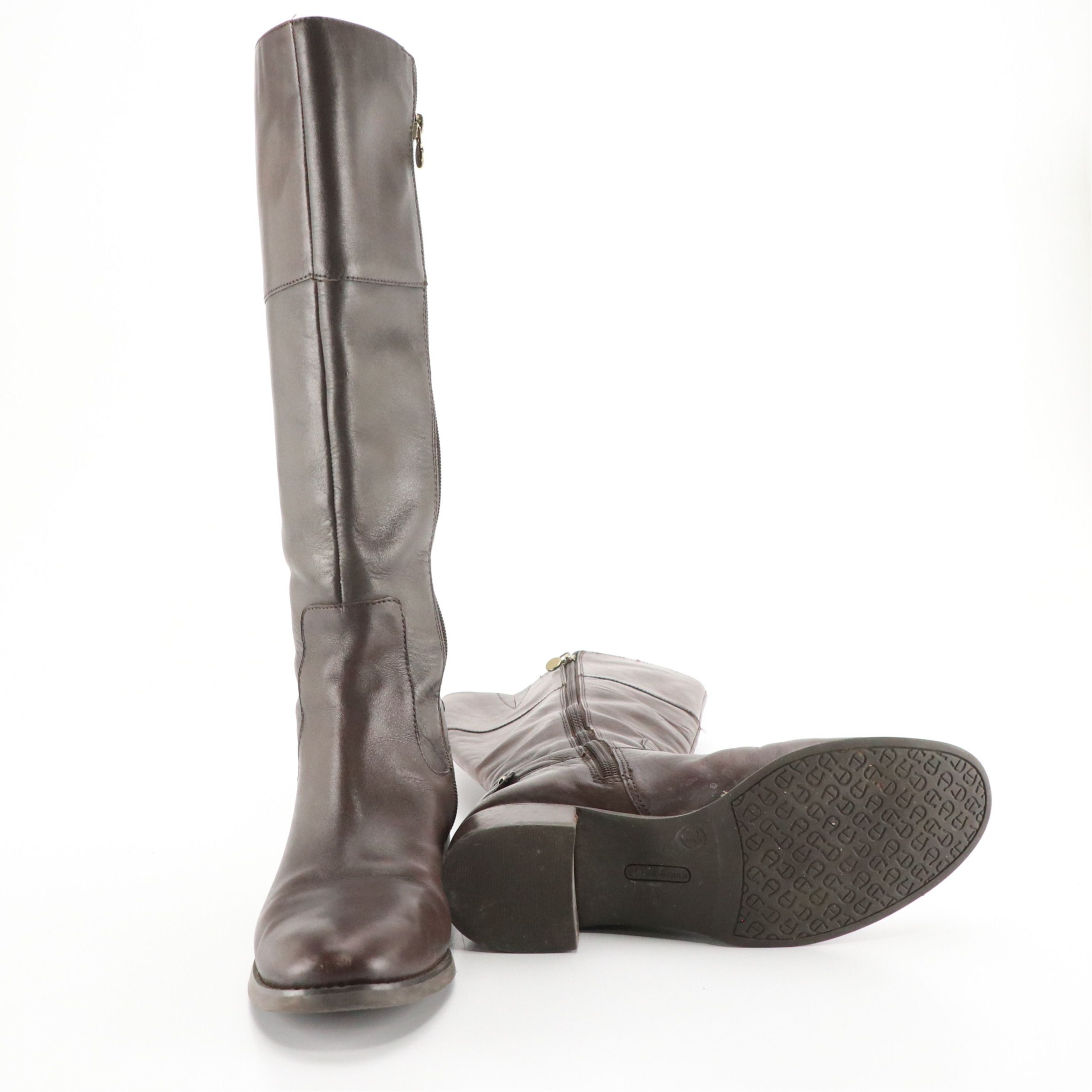 Cole Haan Leather Ankle Boots and Etienne Aigner Knee-High Leather Boots