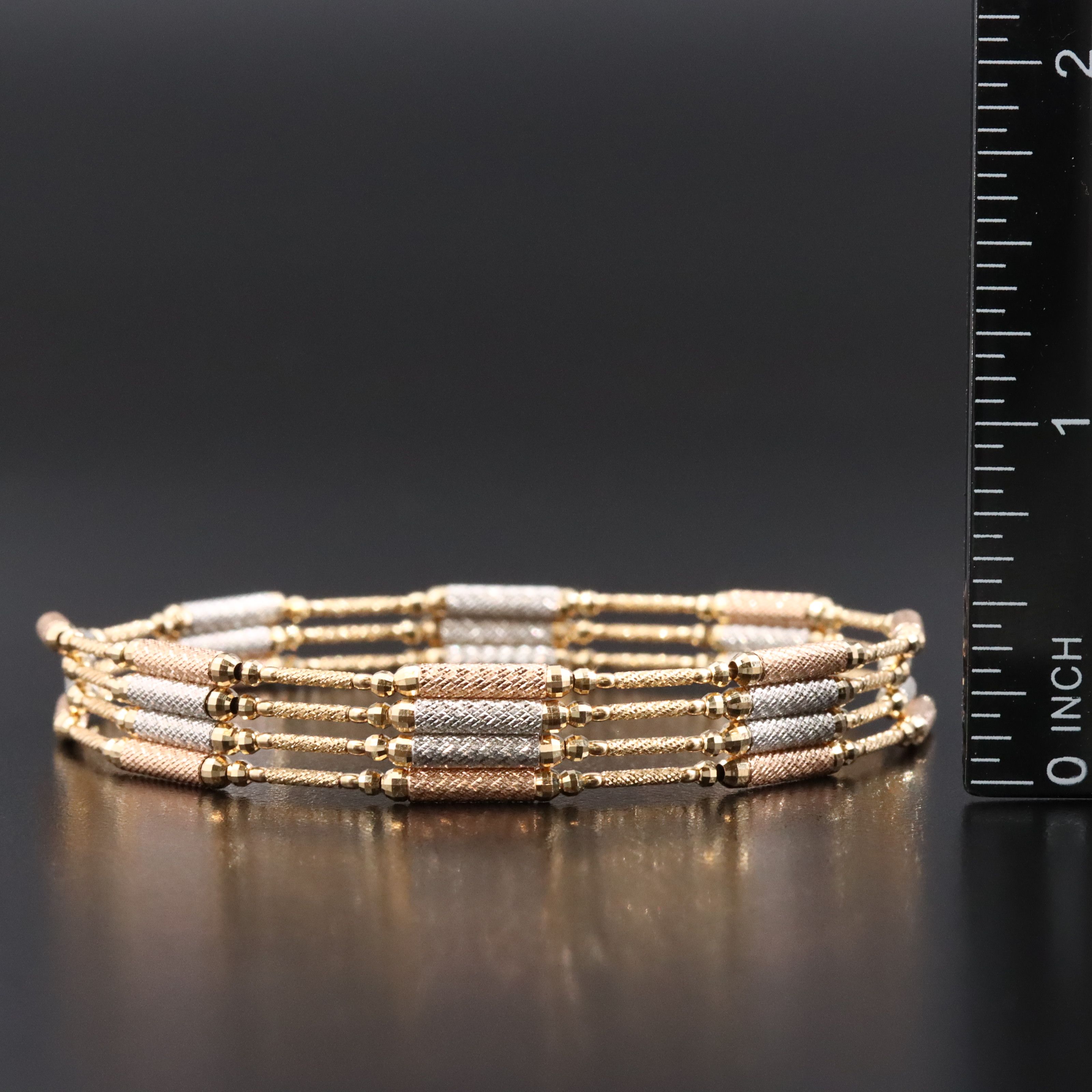 18K Tri-Color Magnetic Wrap Bracelet