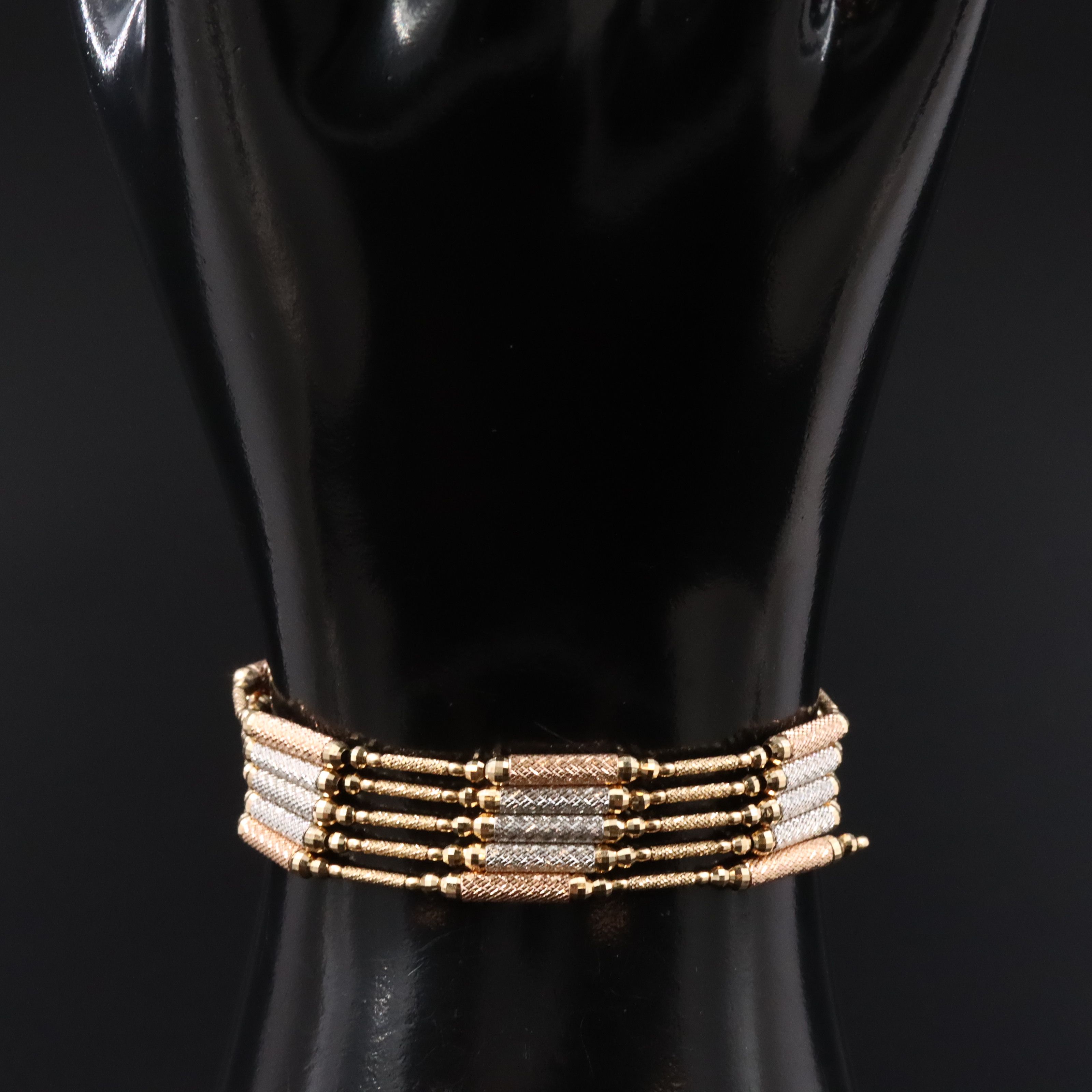 18K Tri-Color Magnetic Wrap Bracelet