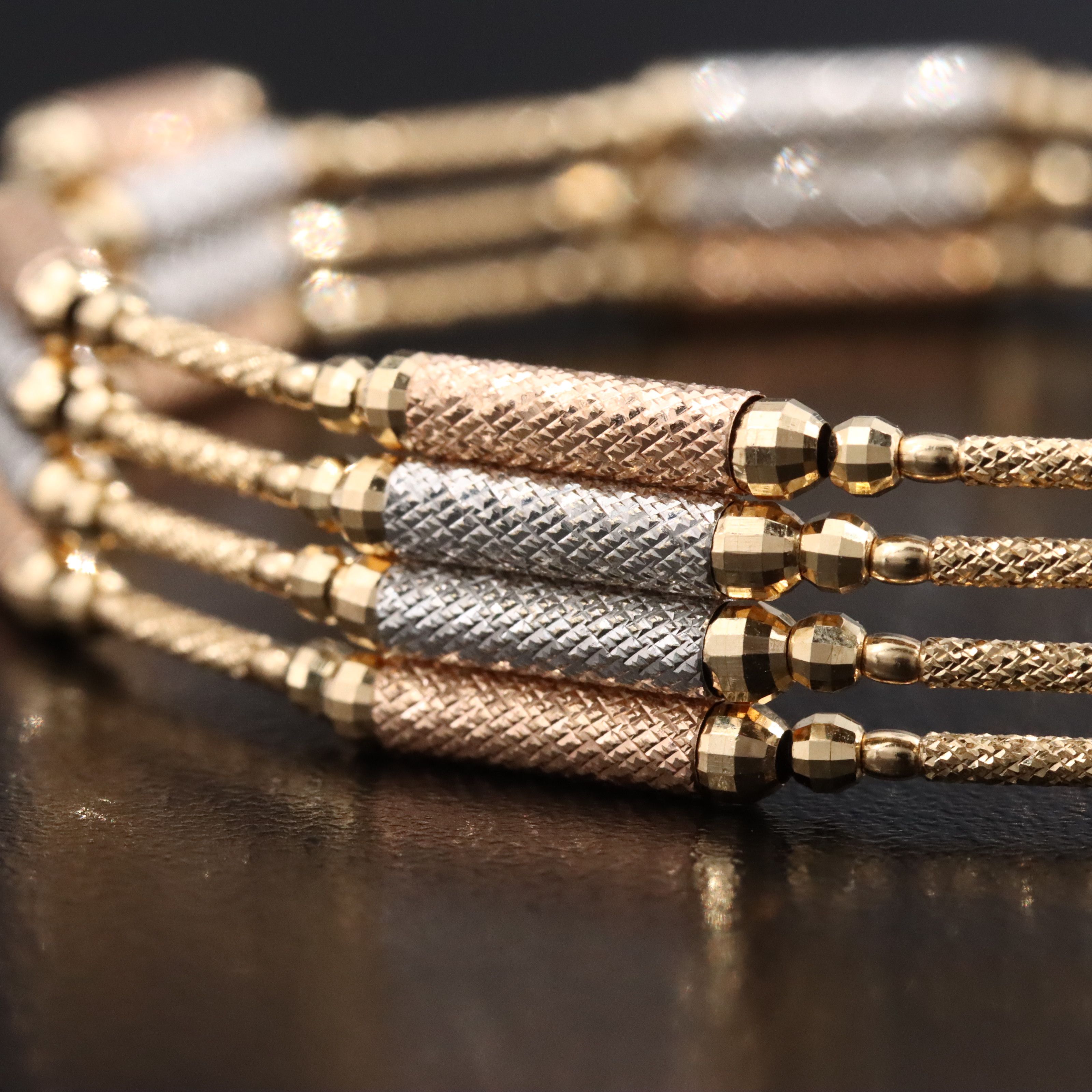 18K Tri-Color Magnetic Wrap Bracelet