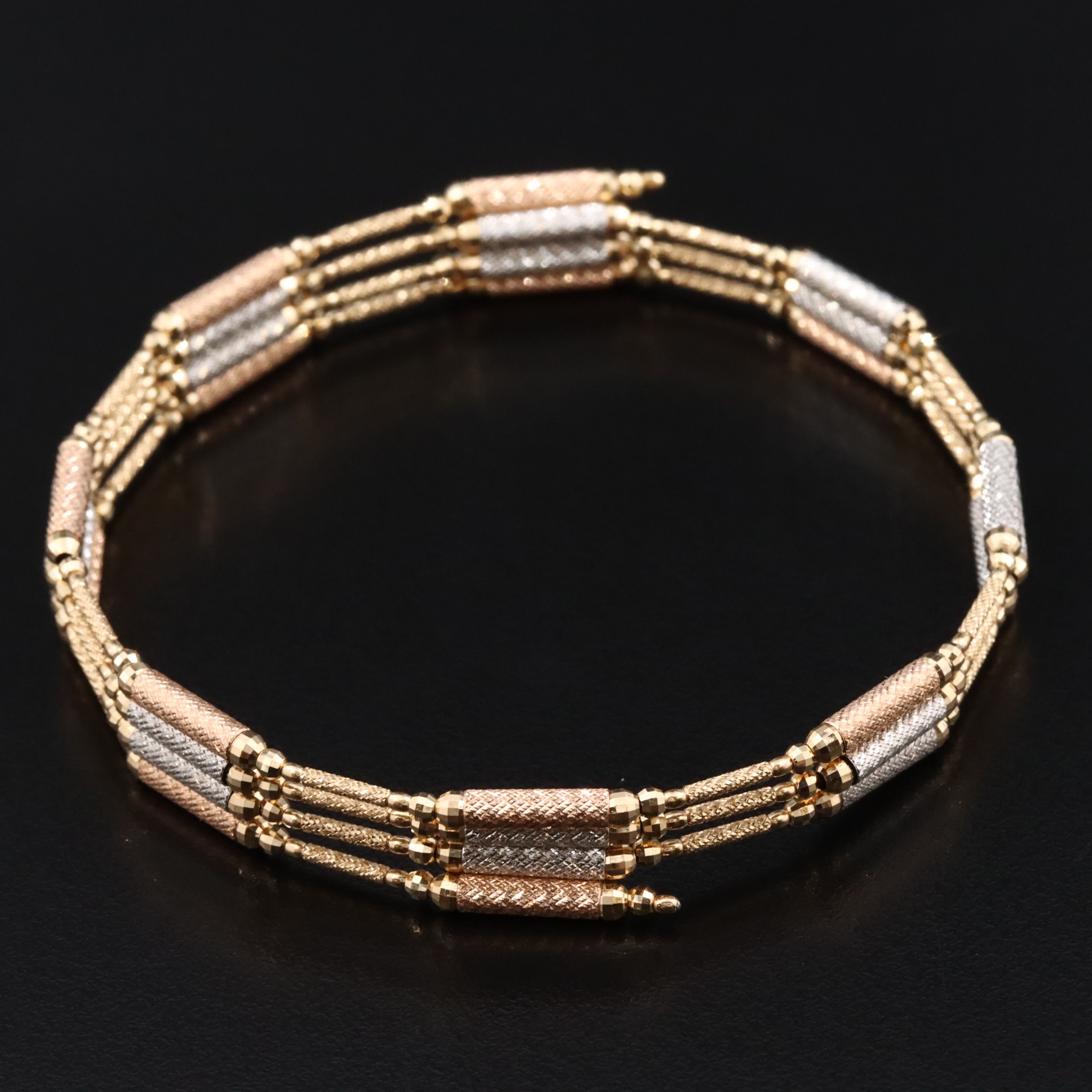 18K Tri-Color Magnetic Wrap Bracelet