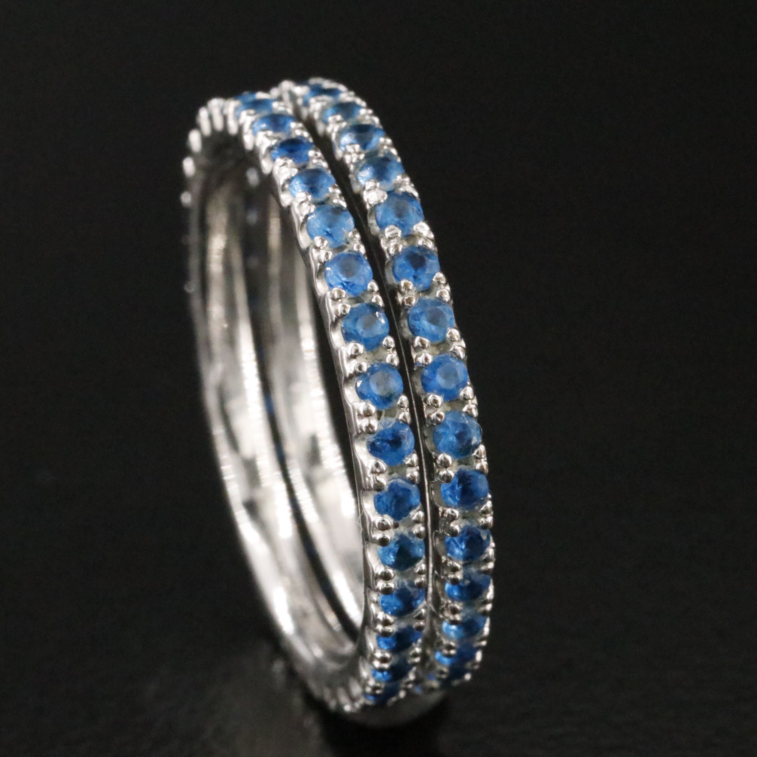 Spinel Eternity Stacking Rings