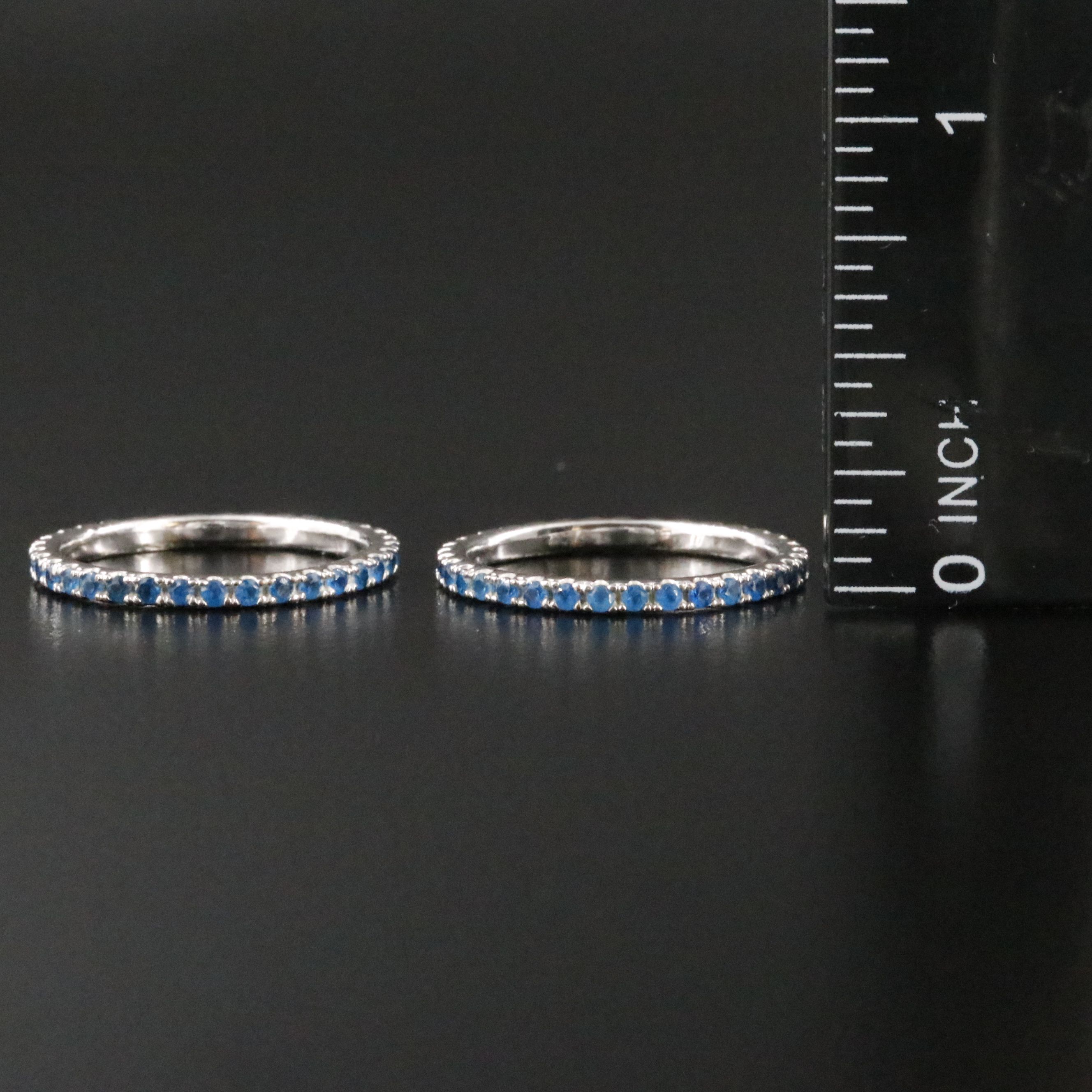 Spinel Eternity Stacking Rings