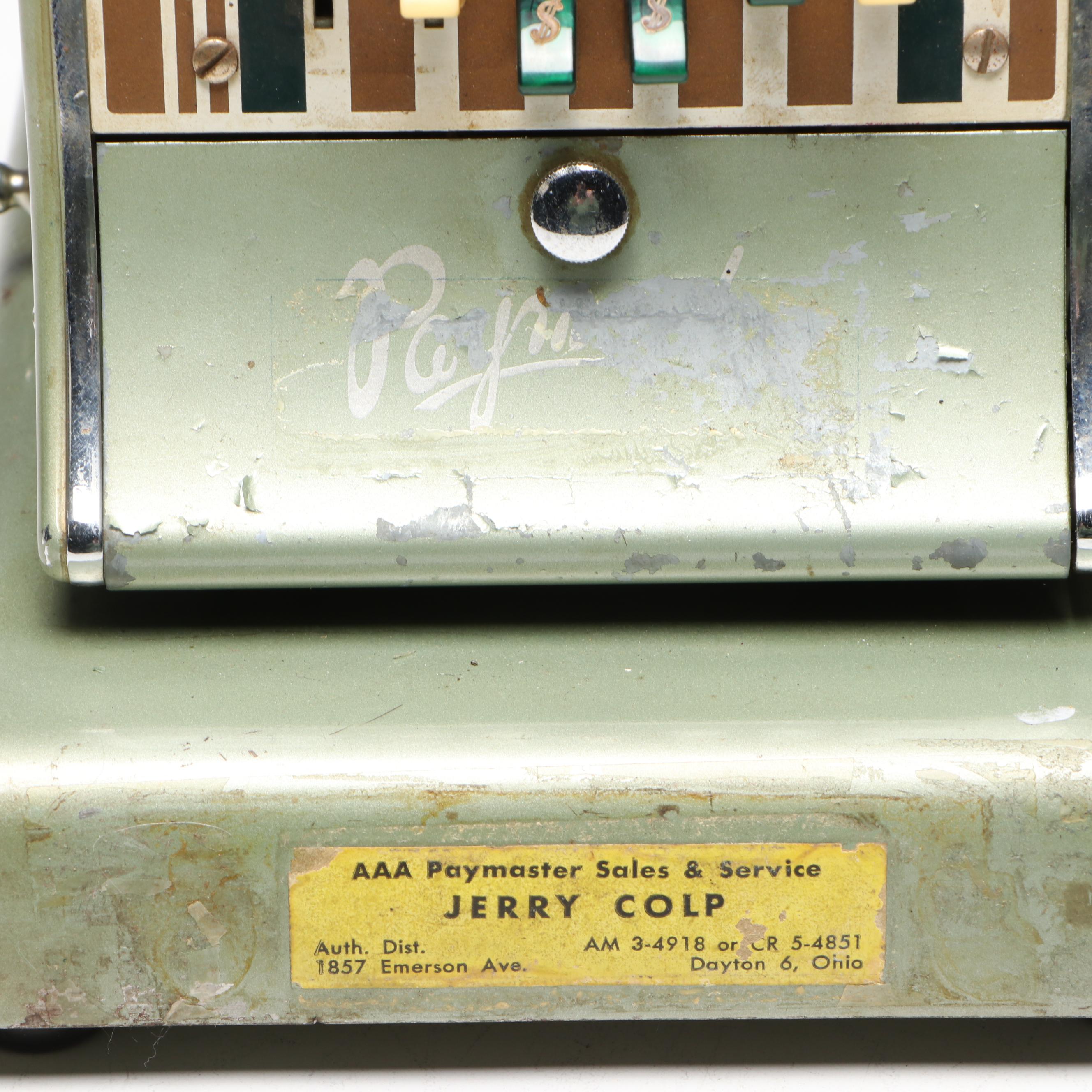 Paymaster Series 600 Metal Check Machine, Mid-20th Century