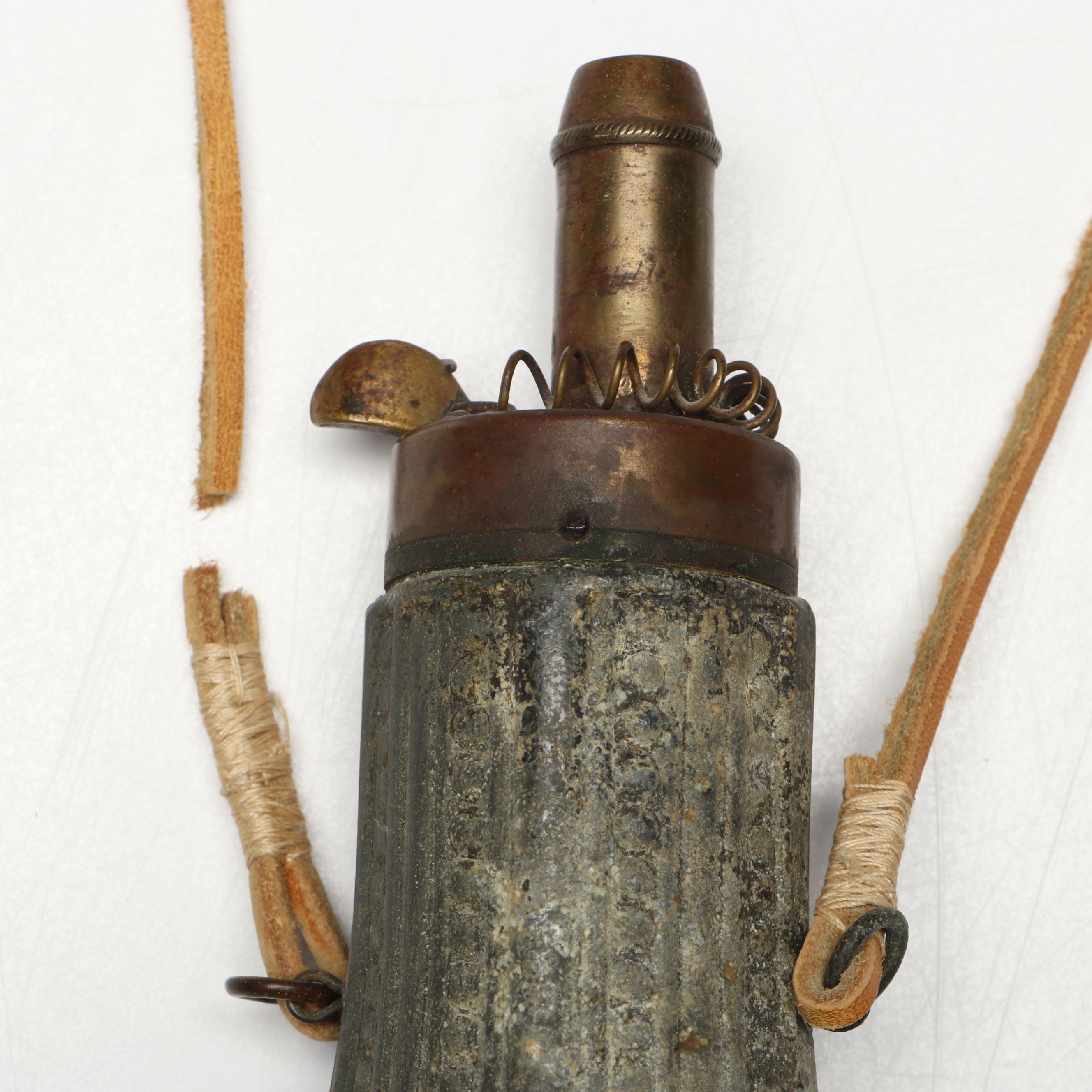 Antique Metal Powder Flasks