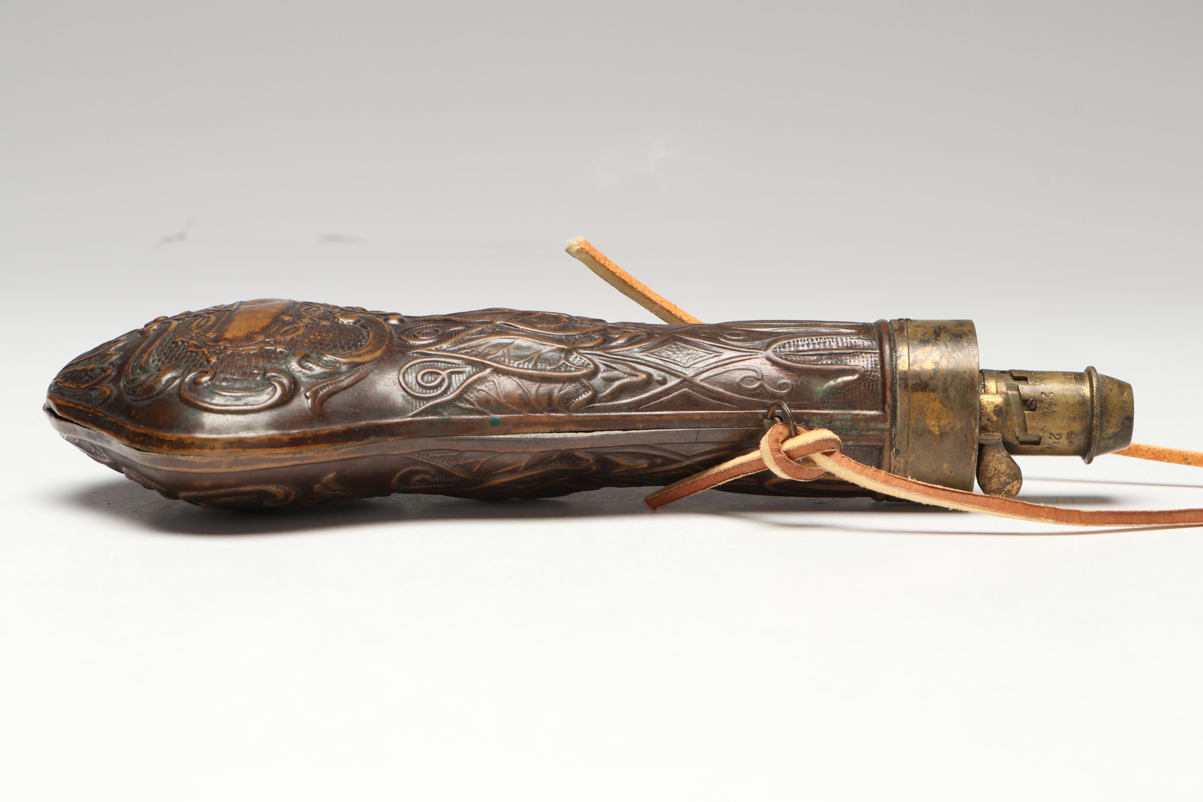 Antique Metal Powder Flasks