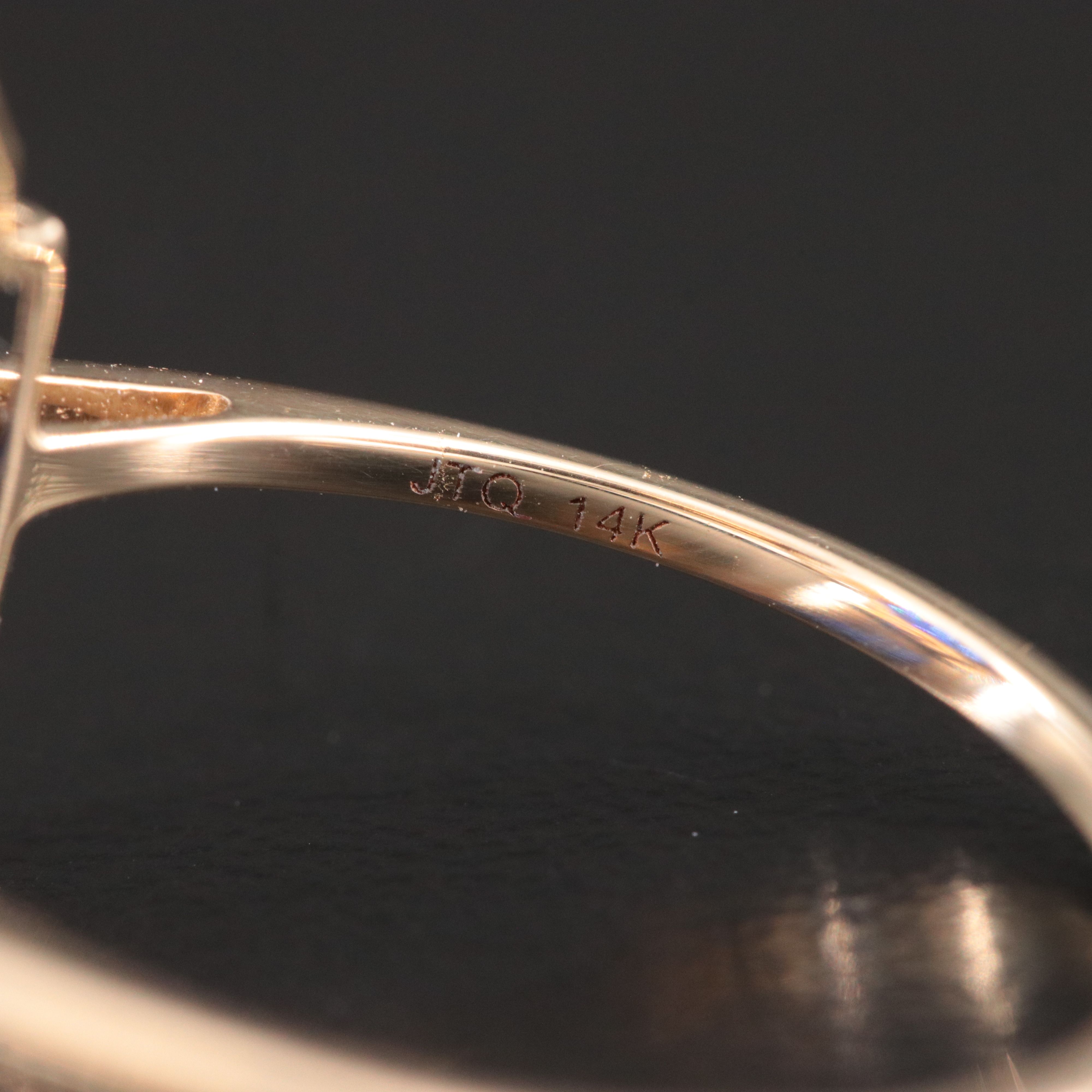 14K 4.98 CT Lab Grown Sapphire and Moissanite Ring