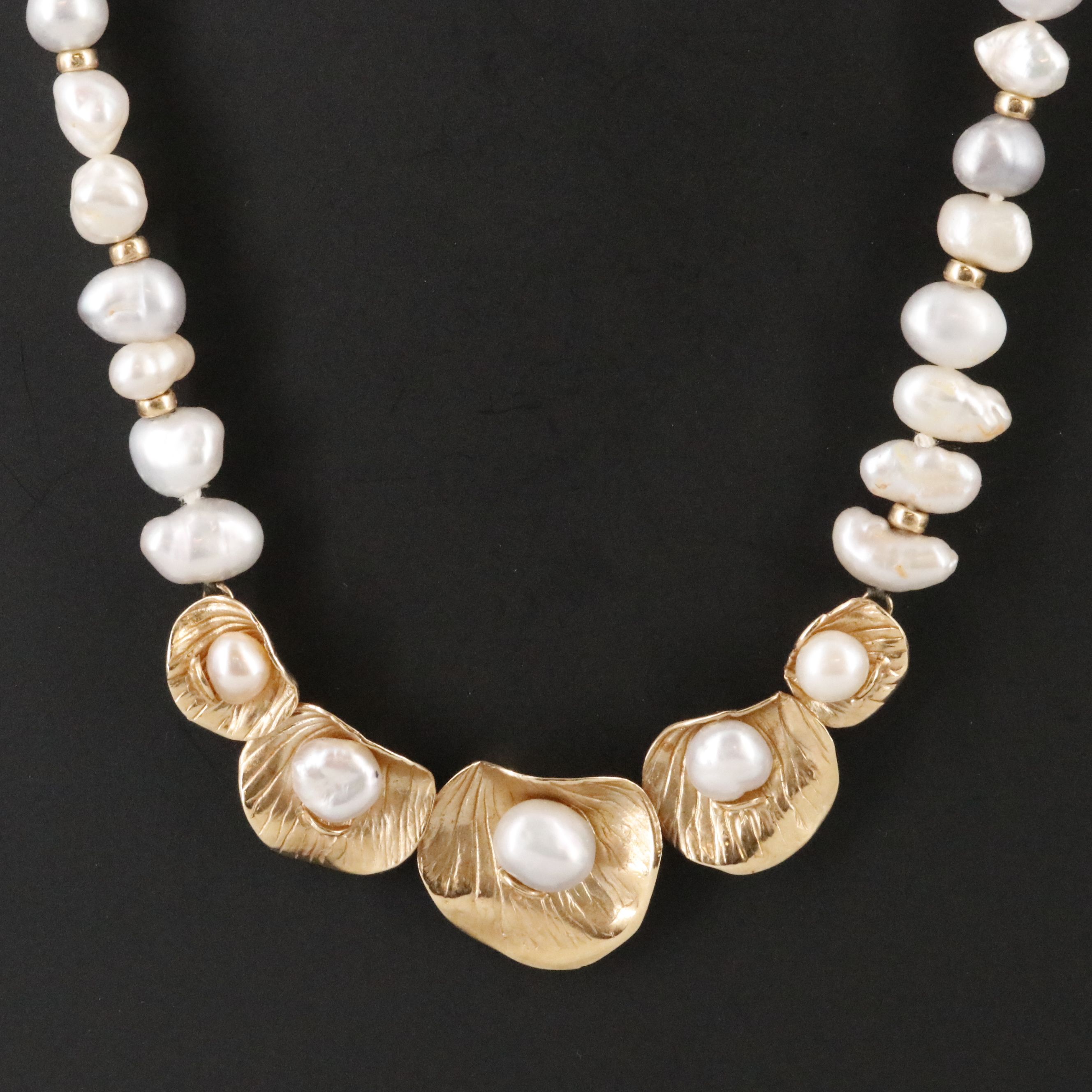 14K Baroque Pearl Necklace