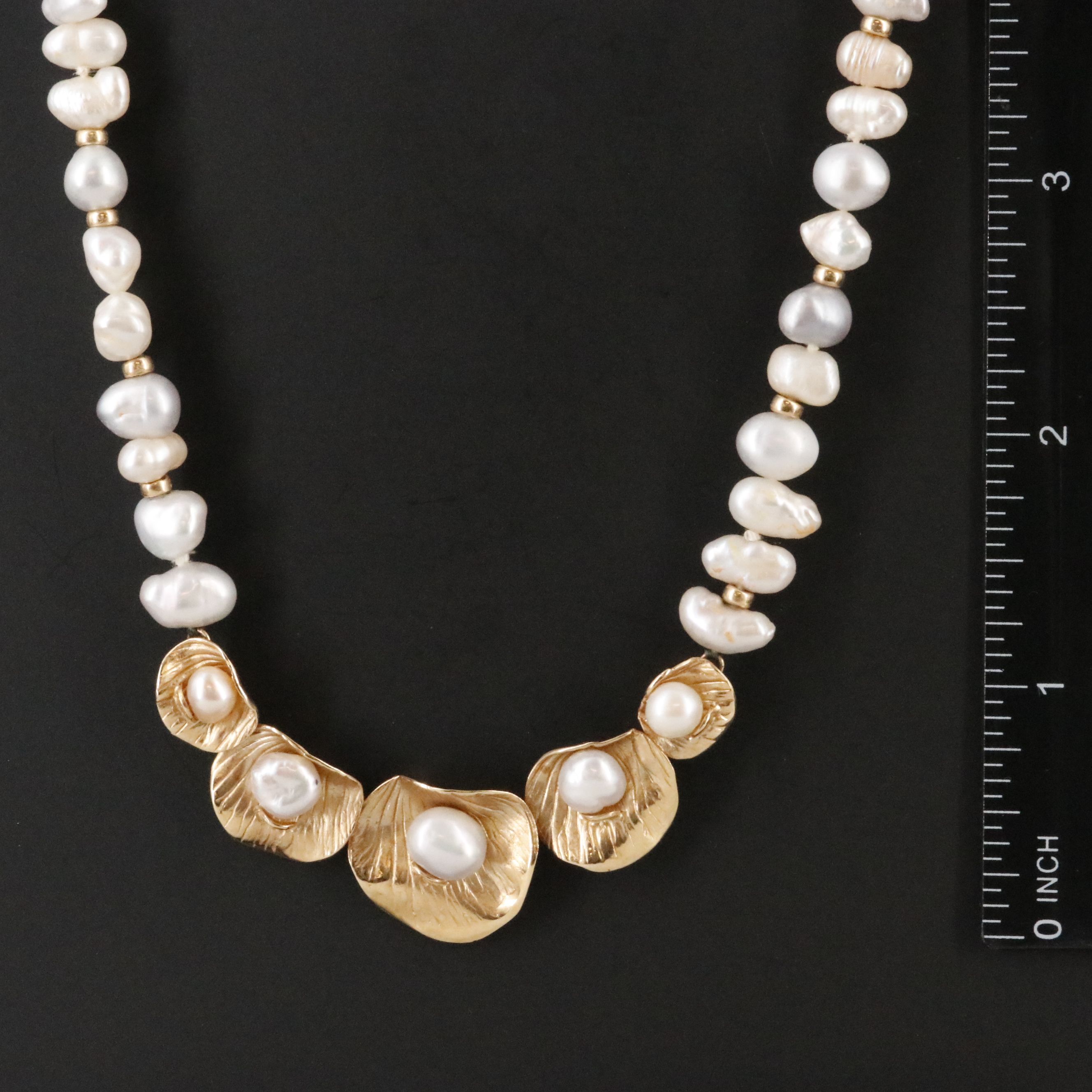 14K Baroque Pearl Necklace