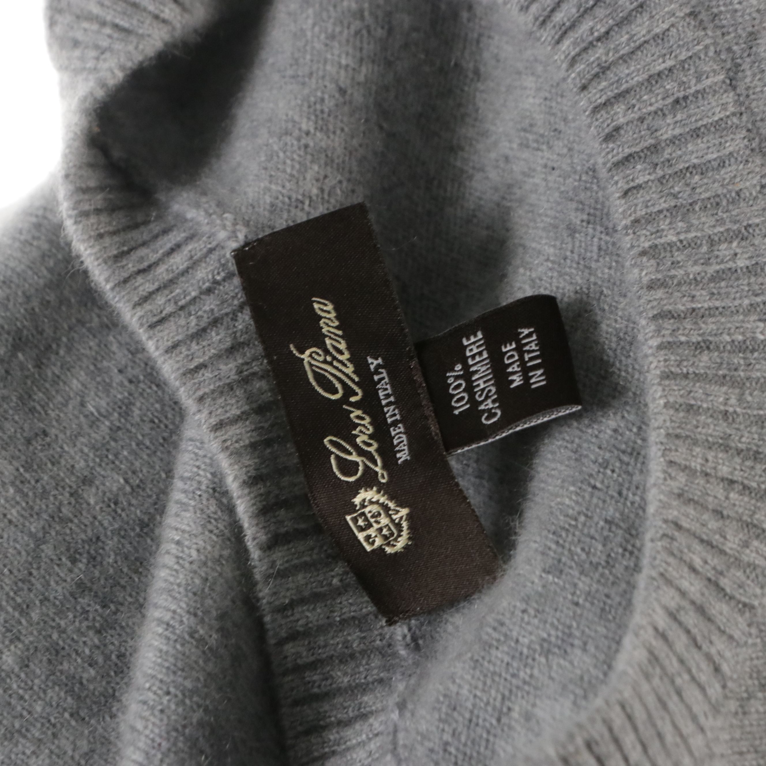 Loro Piana Light Gray Cashmere Crew Neck Sweater