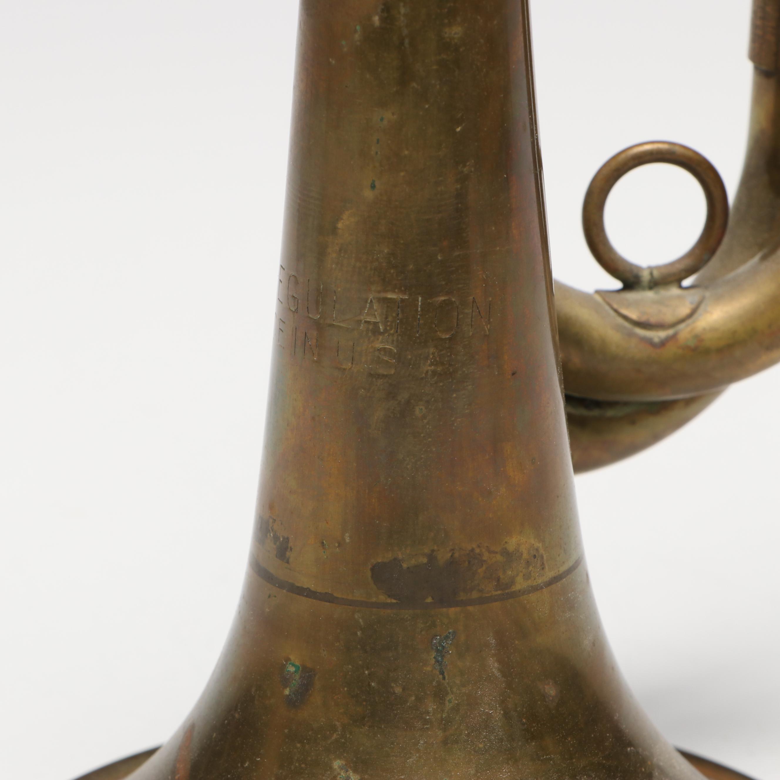 Silvertone and Lorenzo Sanzone U.S Regulation Brass Bugles