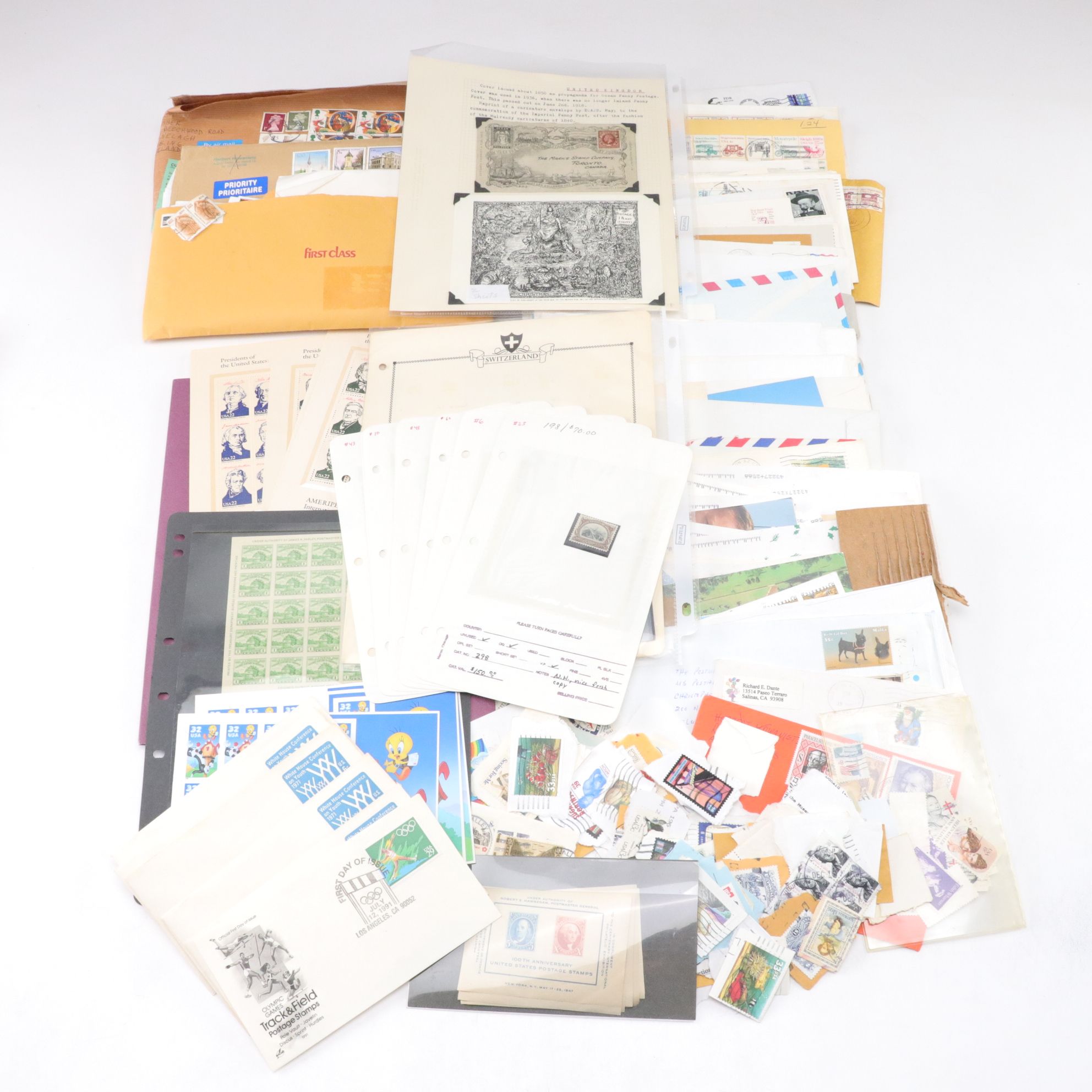 US and International Stamp Collection