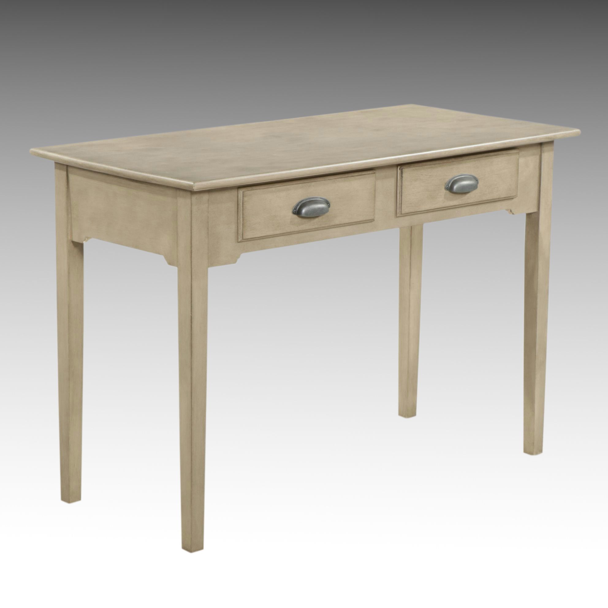 American Primitive Style Painted Wood Two-Drawer Work Table, 21st Century