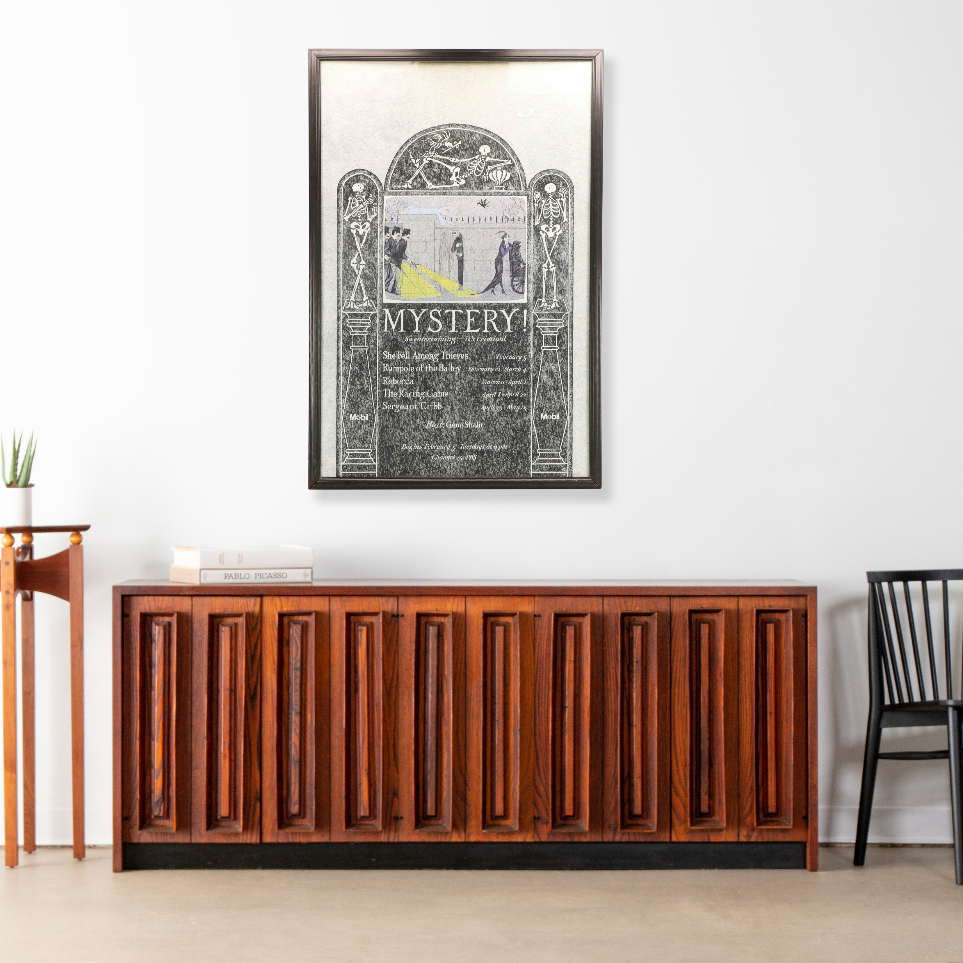 Edward Gorey Lithograph Poster "Mystery!" PBS, 1980