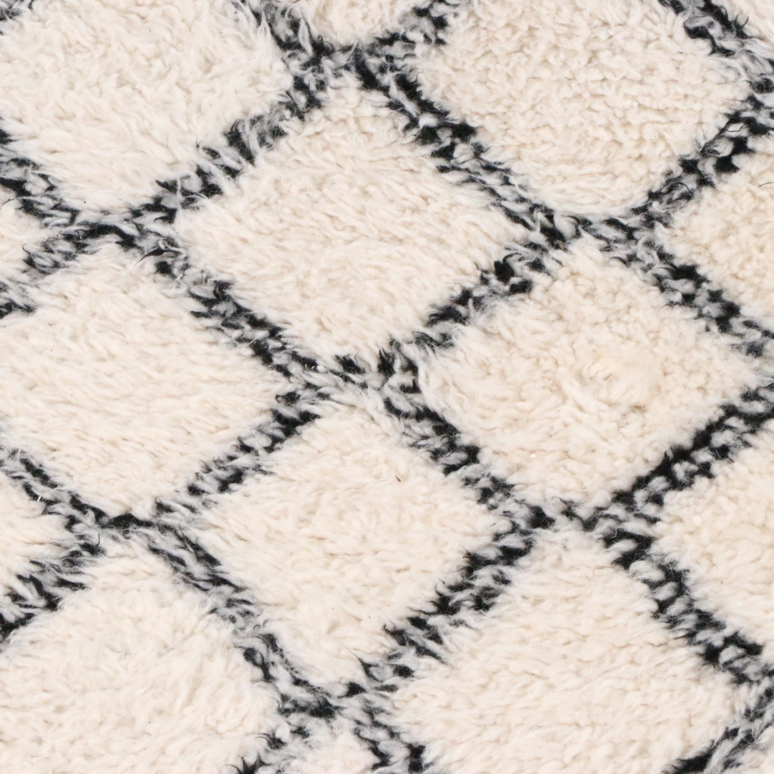 5'10 x 11'1 Hand-Knotted Berberology High Pile Berber Shag Area Rug