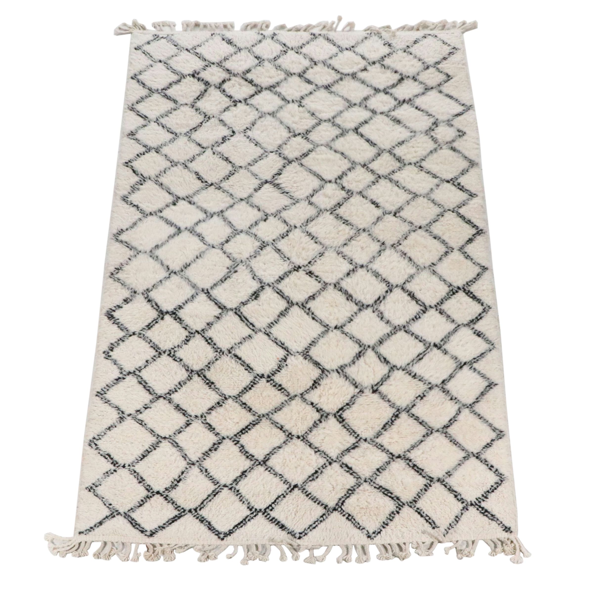 5'10 x 11'1 Hand-Knotted Berberology High Pile Berber Shag Area Rug