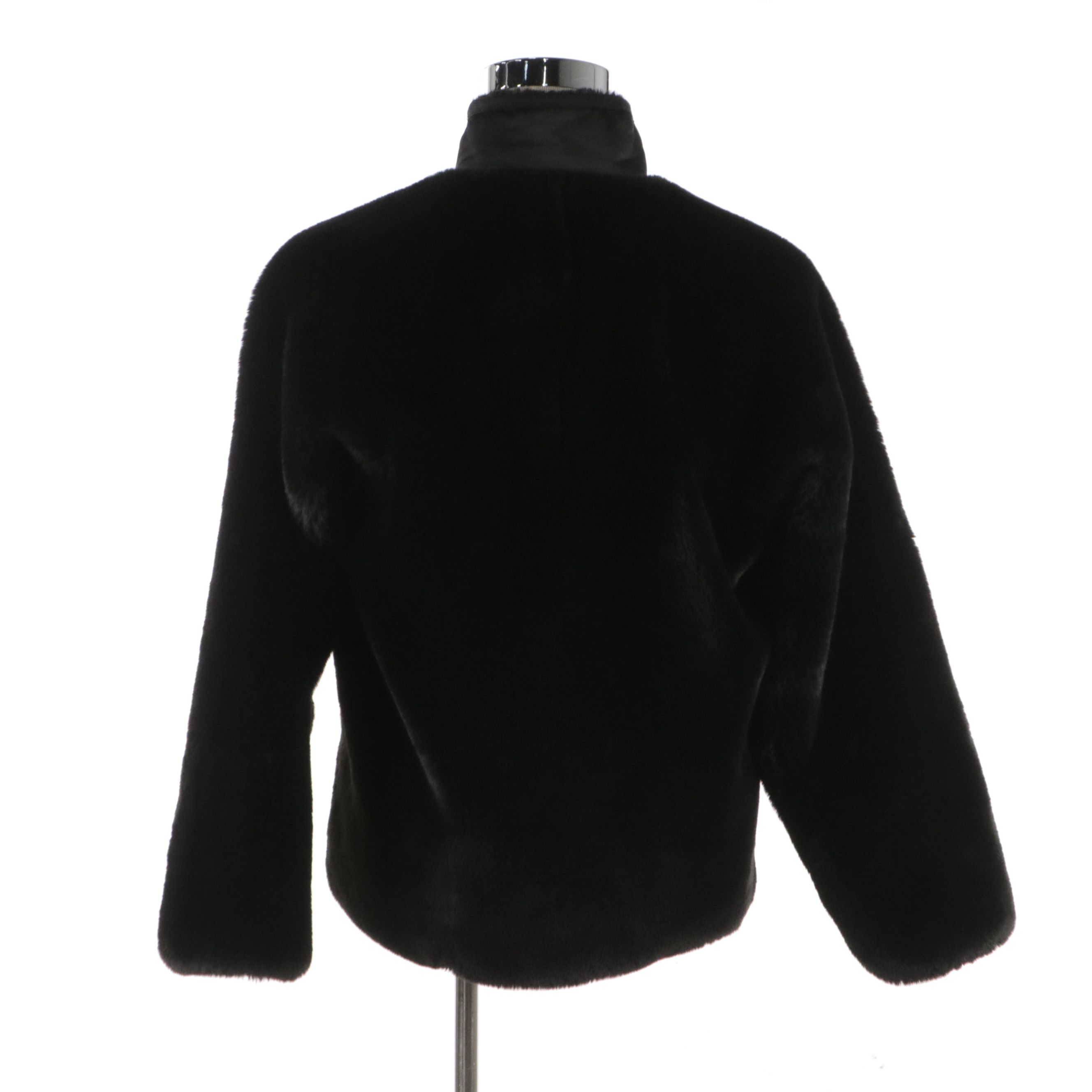 Men's Giorgio Brato One Gravity Reversible Faux Fur/Nylon Bomber Jacket