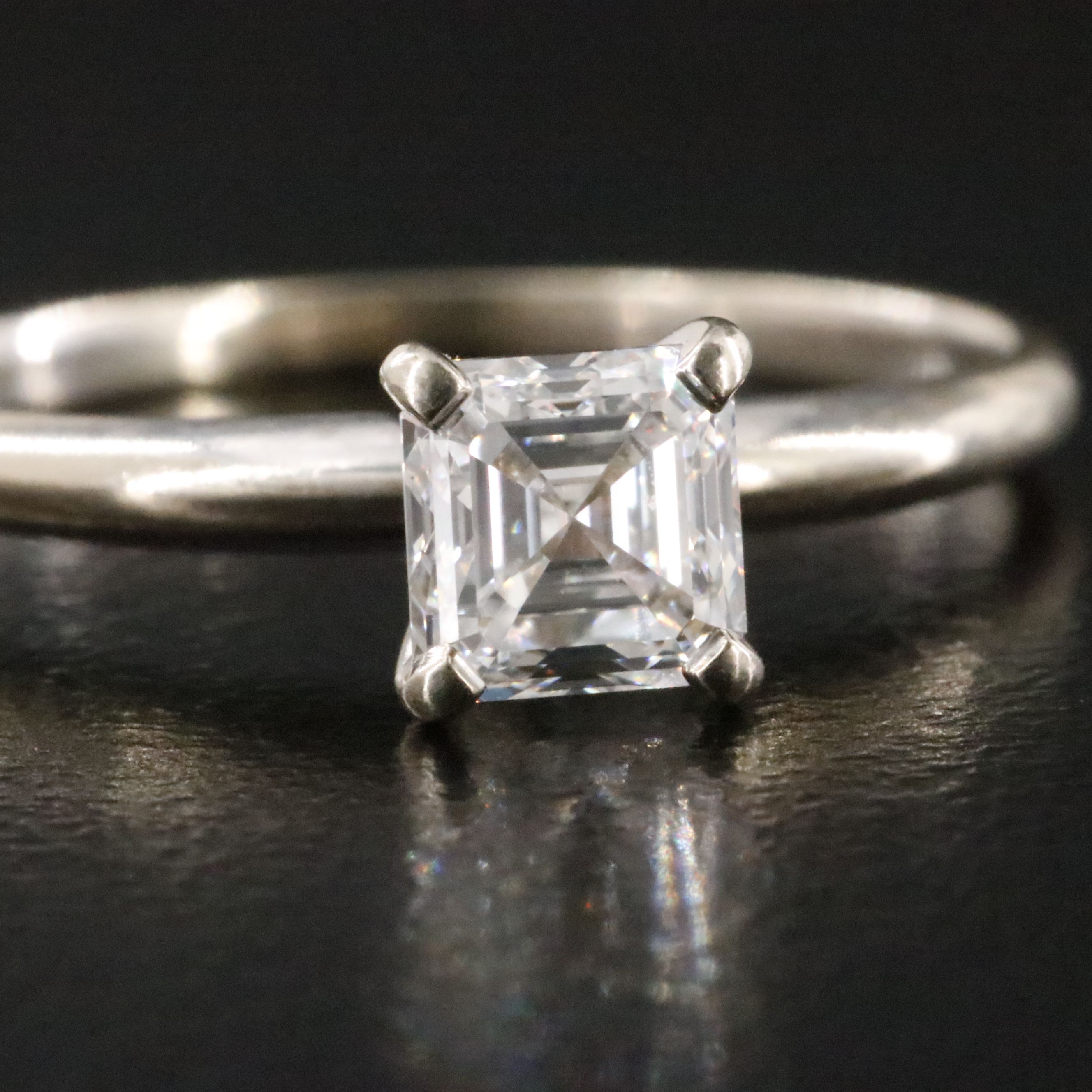 14K 0.70 CT Diamond Solitaire Ring with GIA Online Report