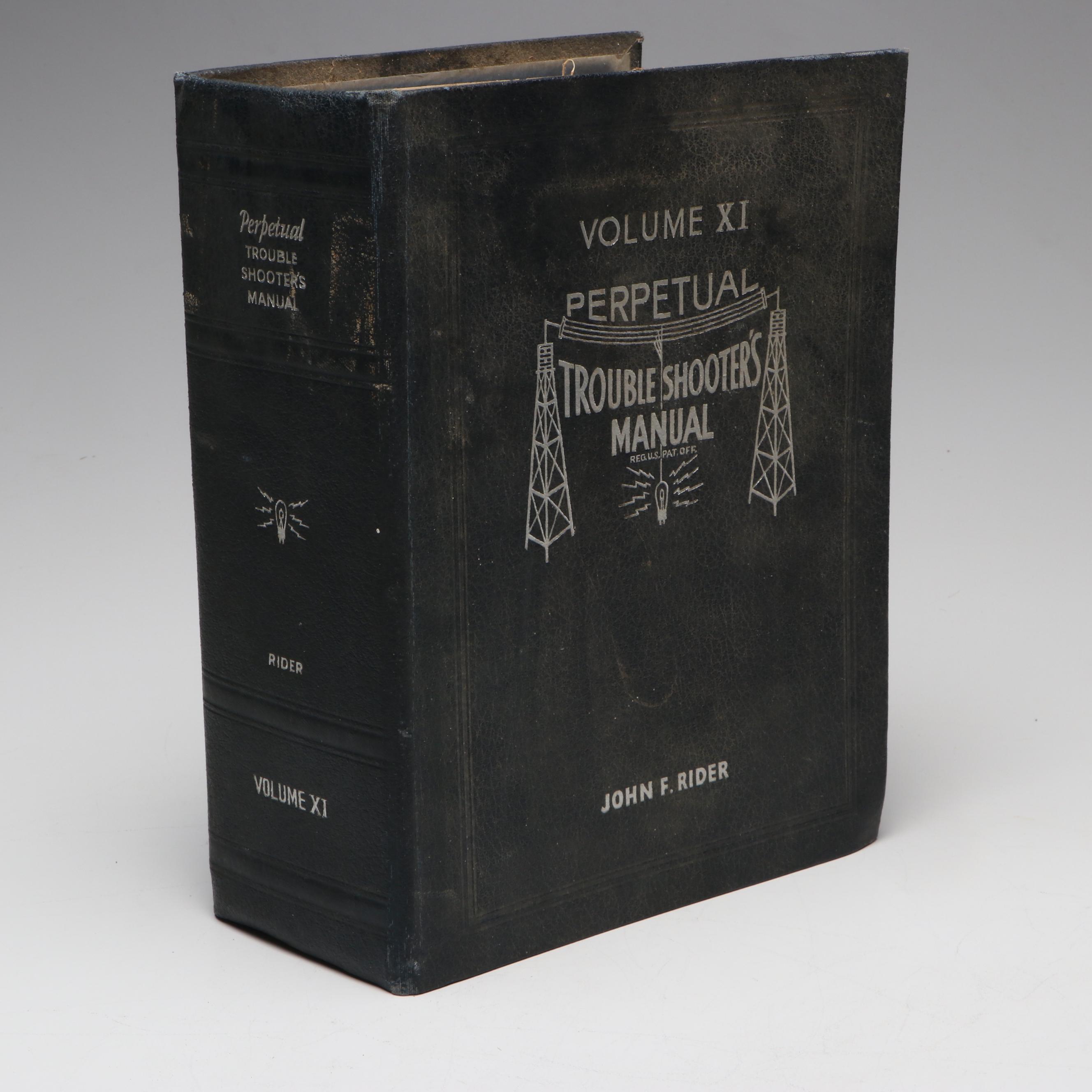 Volume XI "Perpetual Troubleshooter's Manual" by John F. Rider, 1940s