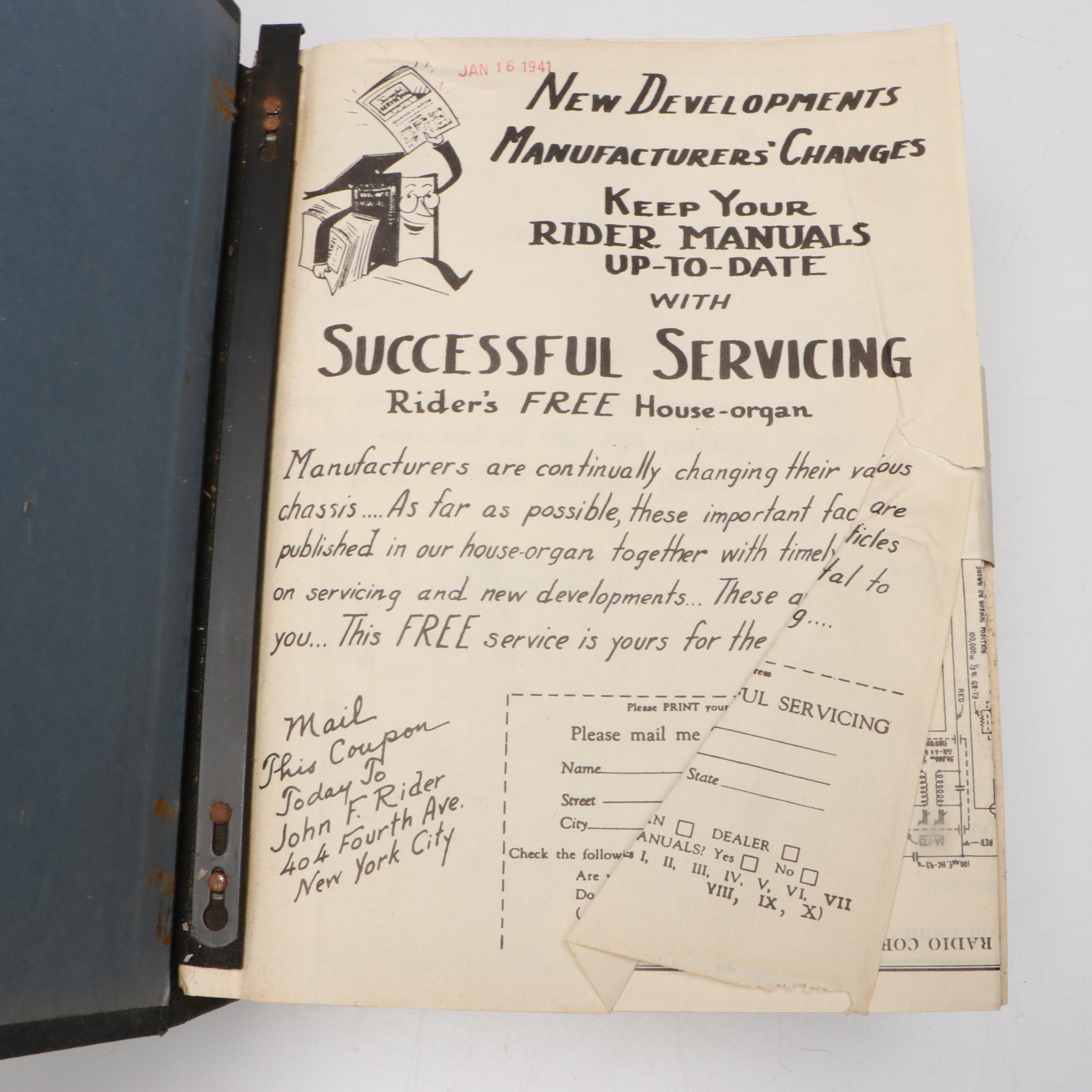 Volume XI "Perpetual Troubleshooter's Manual" by John F. Rider, 1940s
