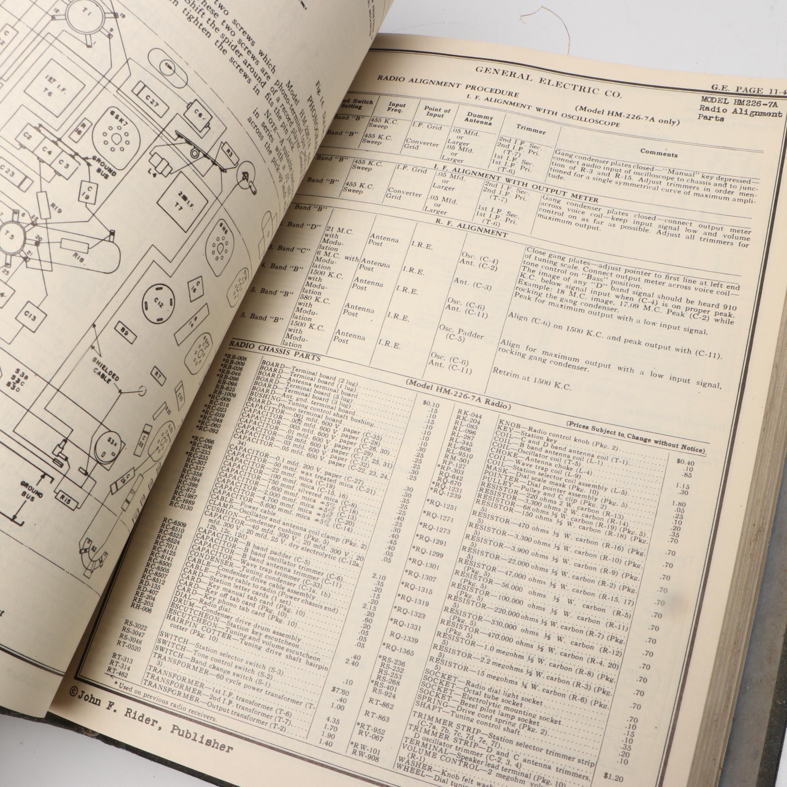 Volume XI "Perpetual Troubleshooter's Manual" by John F. Rider, 1940s