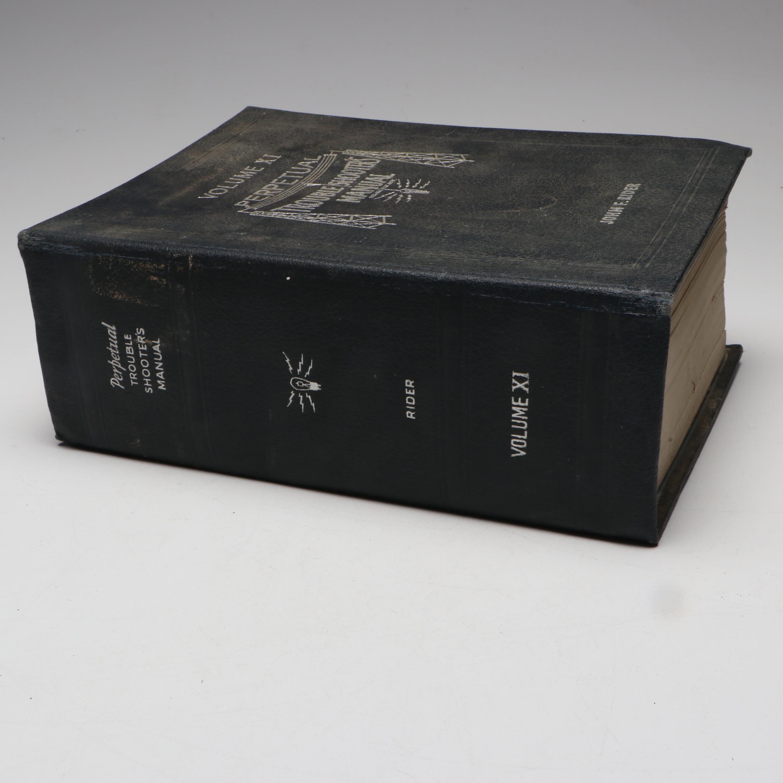Volume XI "Perpetual Troubleshooter's Manual" by John F. Rider, 1940s