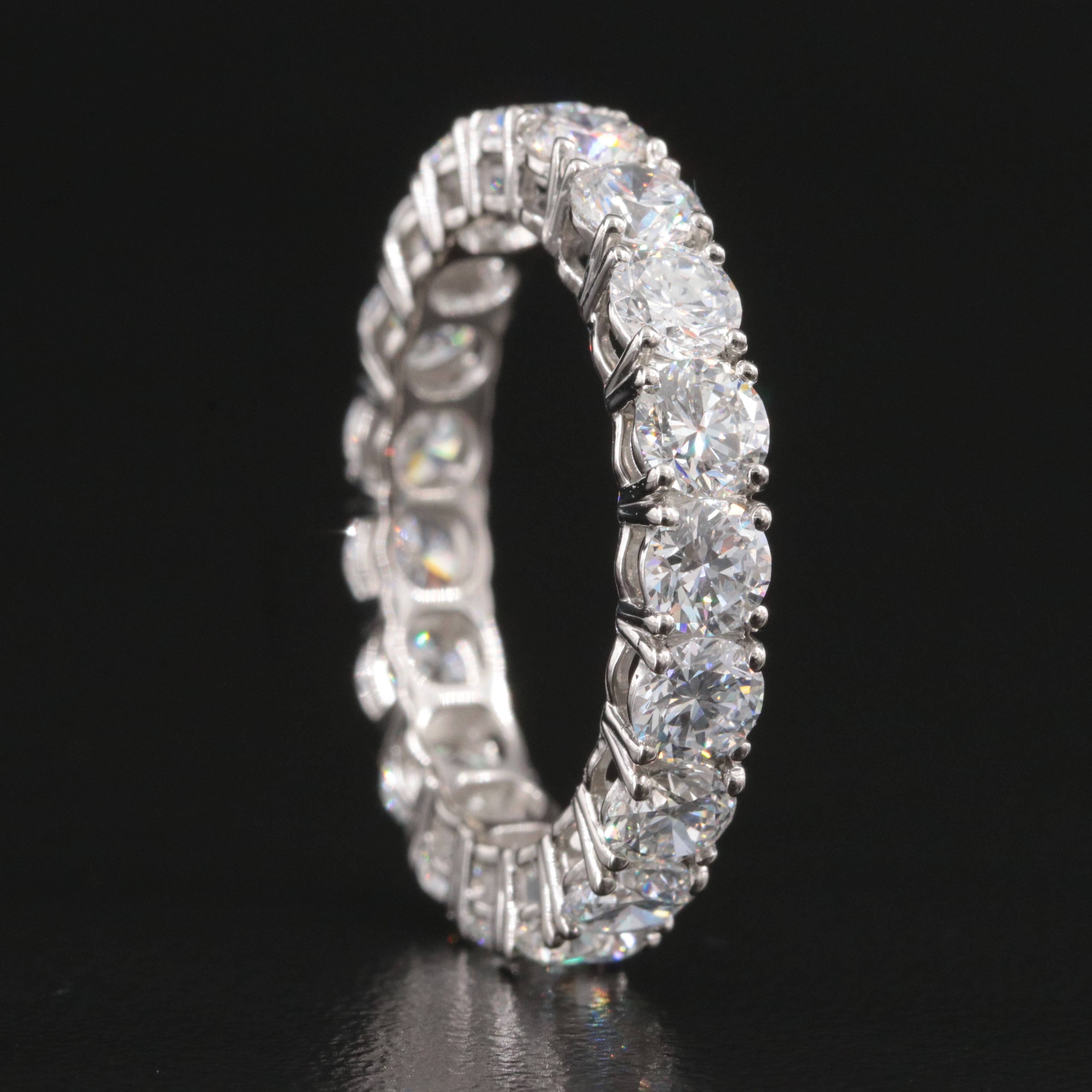 Platinum 4.14 CTW Lab Grown Diamond Eternity Band