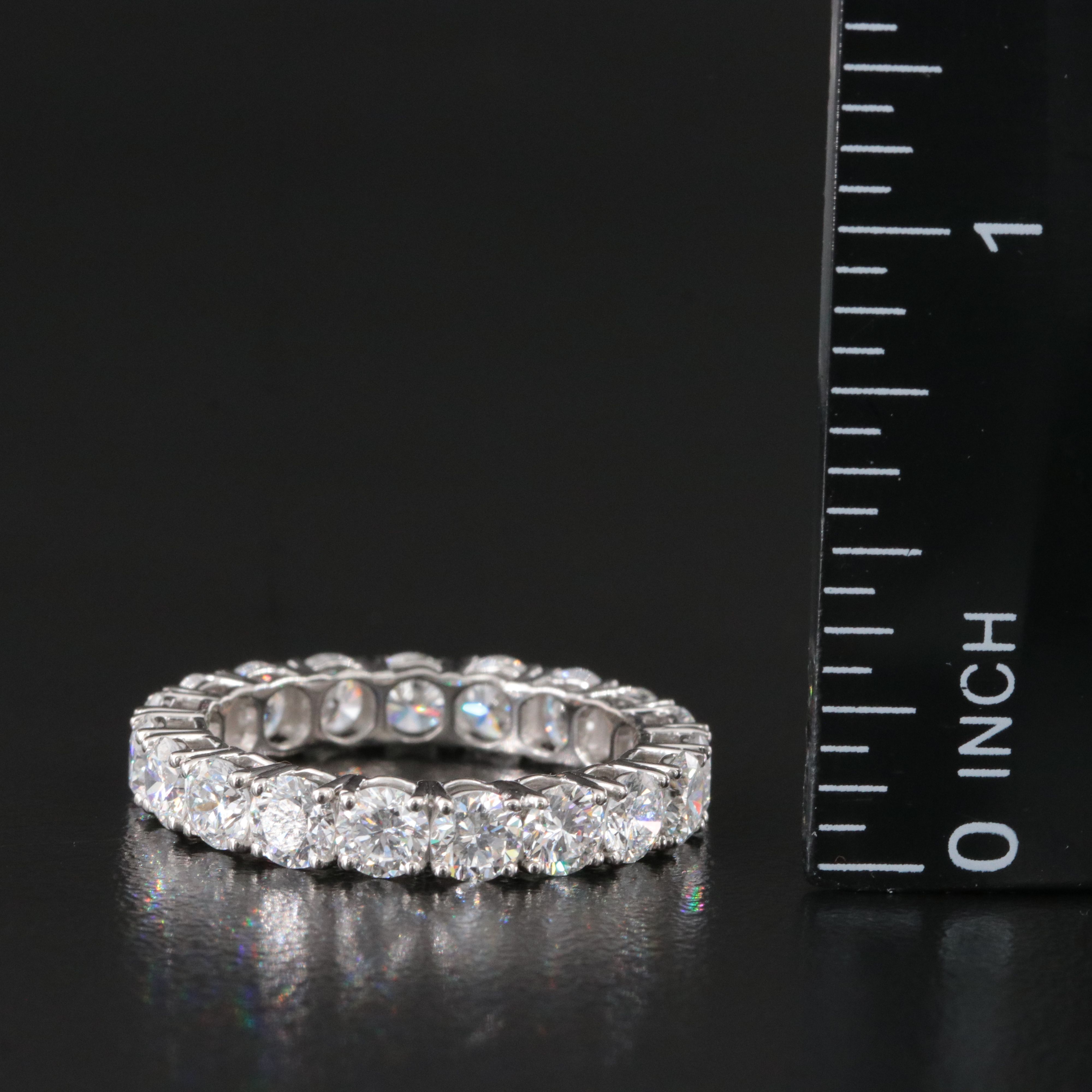 Platinum 4.14 CTW Lab Grown Diamond Eternity Band
