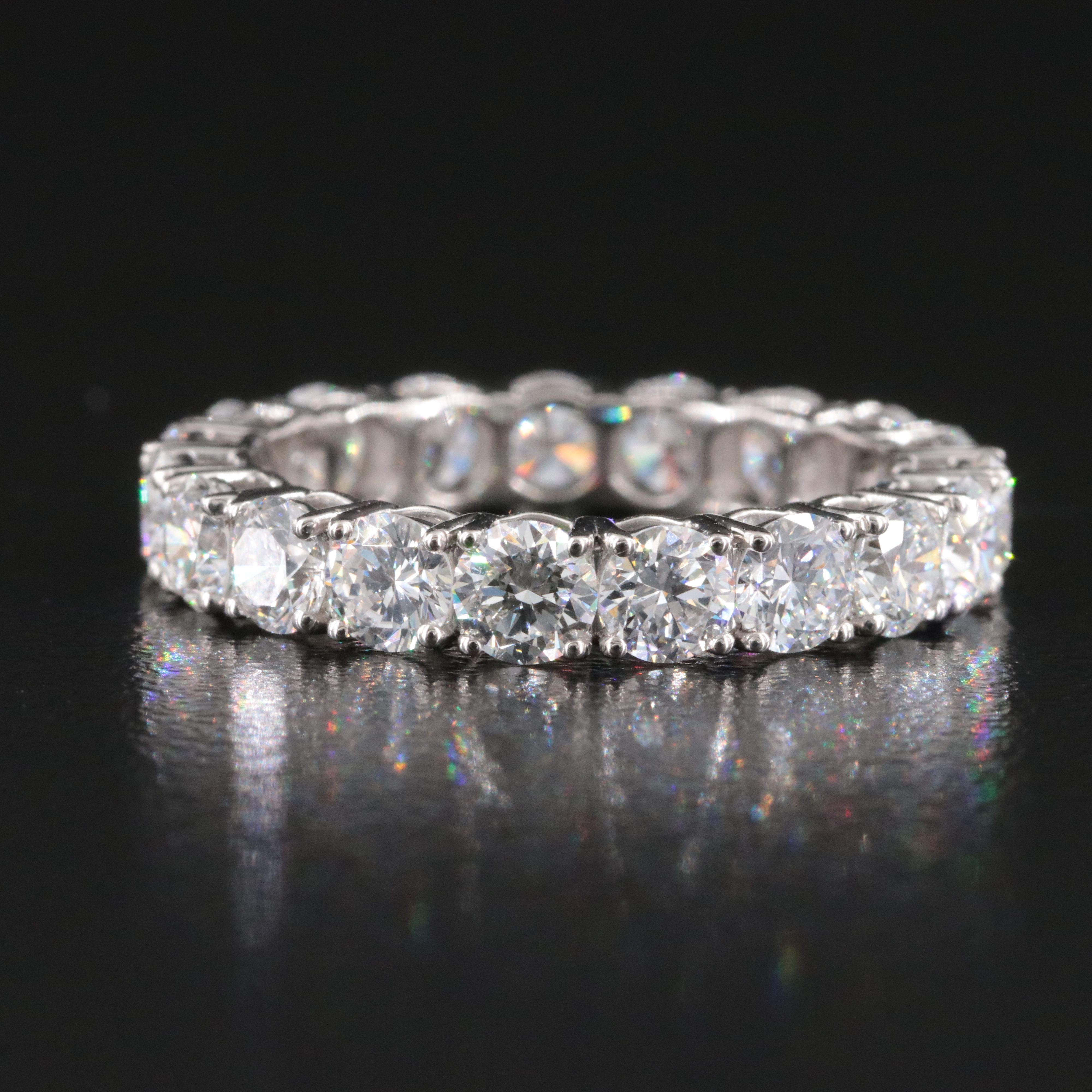 Platinum 4.14 CTW Lab Grown Diamond Eternity Band