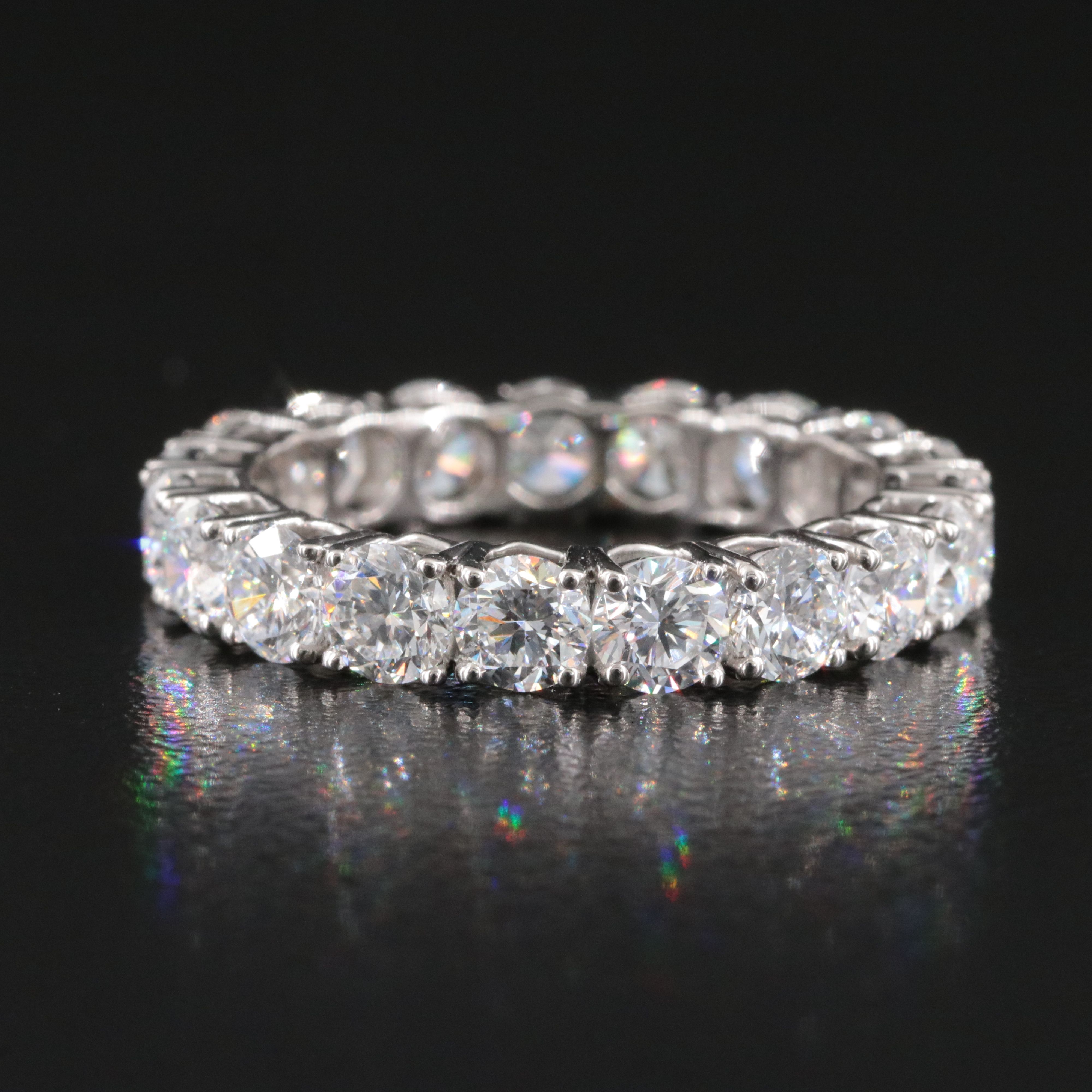 Platinum 4.14 CTW Lab Grown Diamond Eternity Band