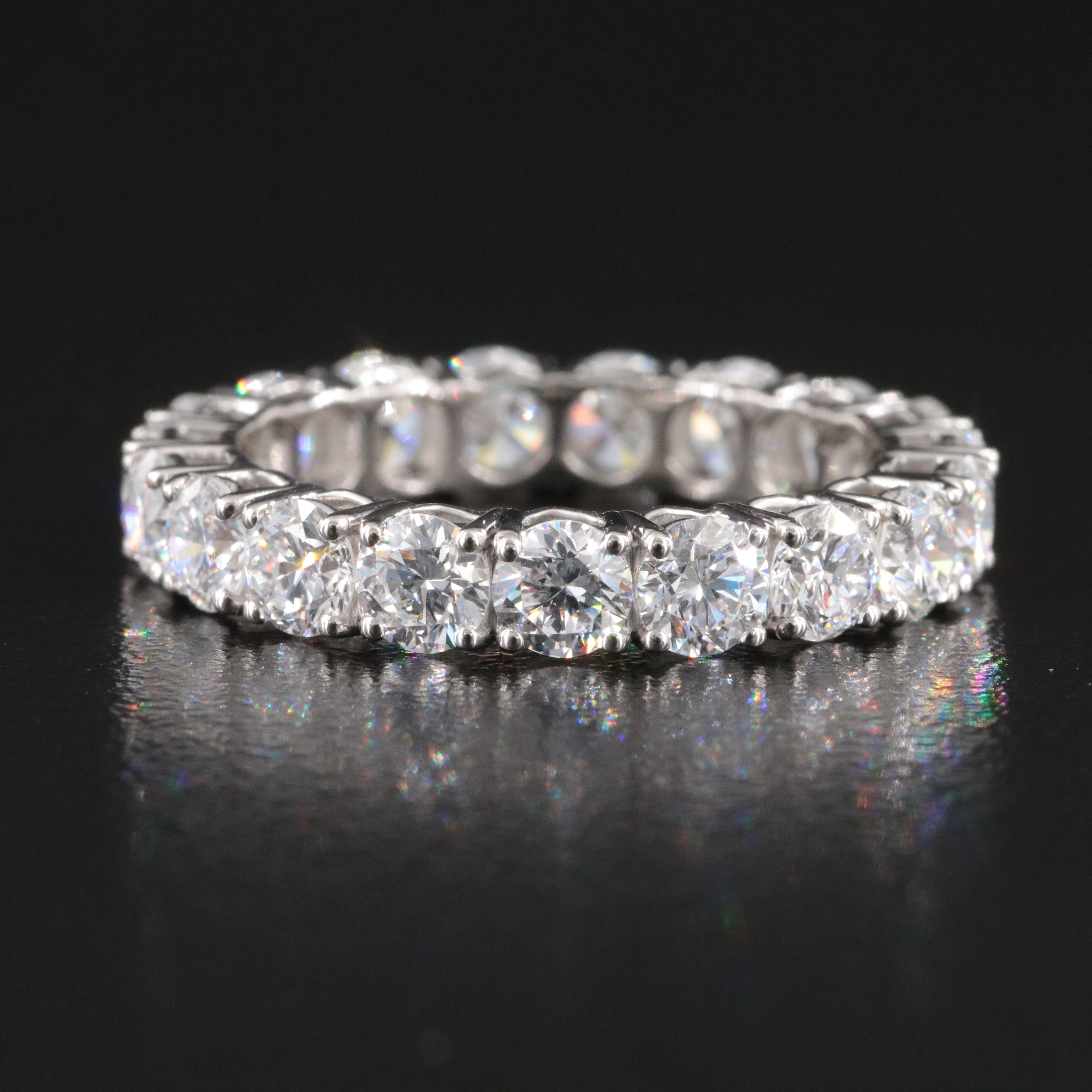 Platinum 4.14 CTW Lab Grown Diamond Eternity Band